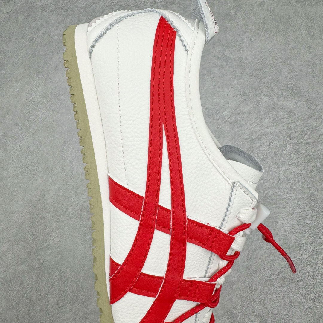 图片[6]-＃C版 Asics Onitsuka Tiger MEXICO 66 亚瑟士鬼冢虎复古经典板鞋 CNY 龙年限定 白红 市场王者选手 海外订单工厂出品 长期生产补货永不断码 超成熟稳定的做工品控 原装全套纸板楦头开发 原汁原味 完美呈现版型 私模正确鞋底咬花纹路 一比一鞋头弧度高度鞋身弧度 绝不口嗨 细节品控鞋型随意秒杀市面 原档咬花纹路私模大底 一个单元有六个三角形 总体形拼接呈现花瓣状 官方四联吊牌 原装Ortholite轻量化鞋垫 原盒原配 质保卡 说明书 钢印防尘纸 纸板中底带钢印 乳胶组合鞋垫 支持全方位的对比专柜 产品从款式颜色造型上体现出追求舒适和细节的完美 鞋类更是推崇手工制作的严谨与完美 融舒适性与可穿性的设计风格 注重细节的完美和别致魅力 既保持稳重 又不失轻松的时尚感 尺码：36 37 37.5 38 39 39.5 40 40.5 41.5 42 42.5 43.5 44 45-选品中心