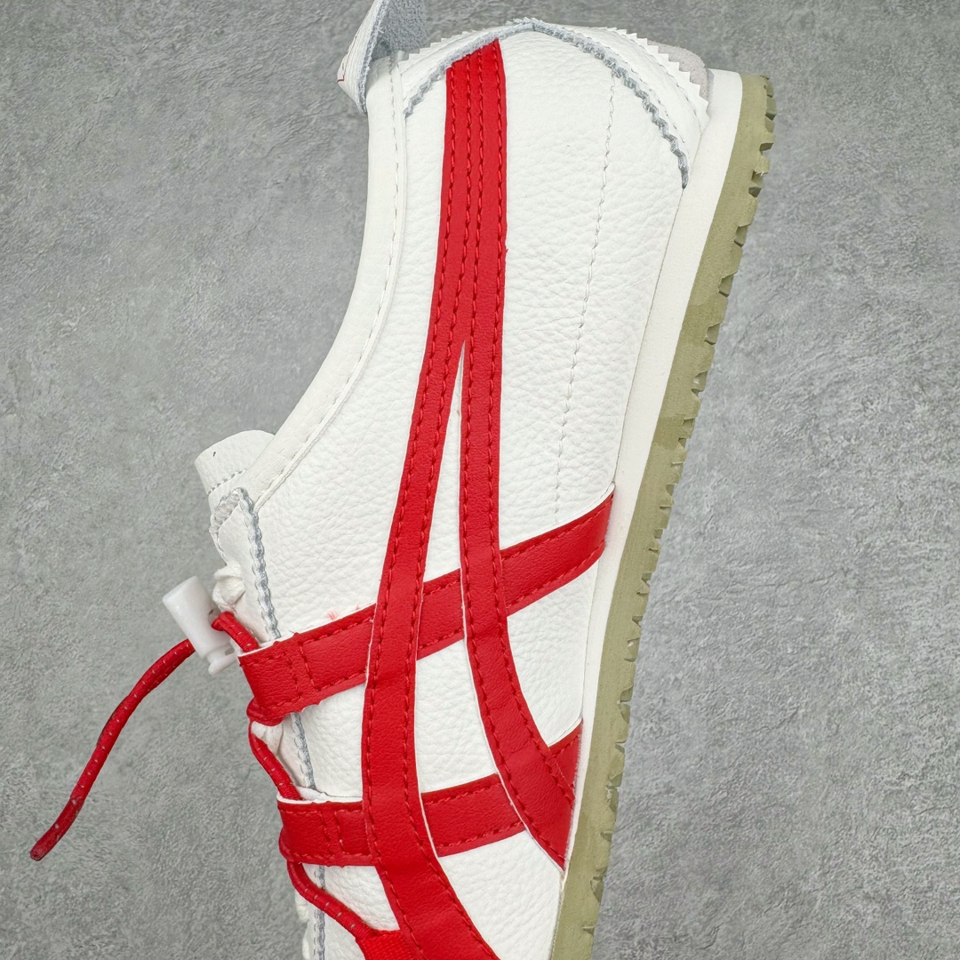图片[7]-＃C版 Asics Onitsuka Tiger MEXICO 66 亚瑟士鬼冢虎复古经典板鞋 CNY 龙年限定 白红 市场王者选手 海外订单工厂出品 长期生产补货永不断码 超成熟稳定的做工品控 原装全套纸板楦头开发 原汁原味 完美呈现版型 私模正确鞋底咬花纹路 一比一鞋头弧度高度鞋身弧度 绝不口嗨 细节品控鞋型随意秒杀市面 原档咬花纹路私模大底 一个单元有六个三角形 总体形拼接呈现花瓣状 官方四联吊牌 原装Ortholite轻量化鞋垫 原盒原配 质保卡 说明书 钢印防尘纸 纸板中底带钢印 乳胶组合鞋垫 支持全方位的对比专柜 产品从款式颜色造型上体现出追求舒适和细节的完美 鞋类更是推崇手工制作的严谨与完美 融舒适性与可穿性的设计风格 注重细节的完美和别致魅力 既保持稳重 又不失轻松的时尚感 尺码：36 37 37.5 38 39 39.5 40 40.5 41.5 42 42.5 43.5 44 45-选品中心