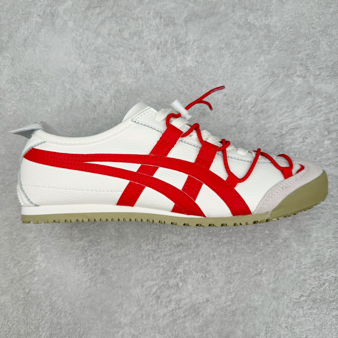 ＃C版 Asics Onitsuka Tiger MEXICO 66 亚瑟士鬼冢虎复古经典板鞋 CNY 龙年限定 白红 市场王者选手 海外订单工厂出品 长期生产补货永不断码 超成熟稳定的做工品控 原装全套纸板楦头开发 原汁原味 完美呈现版型 私模正确鞋底咬花纹路 一比一鞋头弧度高度鞋身弧度 绝不口嗨 细节品控鞋型随意秒杀市面 原档咬花纹路私模大底 一个单元有六个三角形 总体形拼接呈现花瓣状 官方四联吊牌 原装Ortholite轻量化鞋垫 原盒原配 质保卡 说明书 钢印防尘纸 纸板中底带钢印 乳胶组合鞋垫 支持全方位的对比专柜 产品从款式颜色造型上体现出追求舒适和细节的完美 鞋类更是推崇手工制作的严谨与完美 融舒适性与可穿性的设计风格 注重细节的完美和别致魅力 既保持稳重 又不失轻松的时尚感 尺码：36 37 37.5 38 39 39.5 40 40.5 41.5 42 42.5 43.5 44 45-选品中心