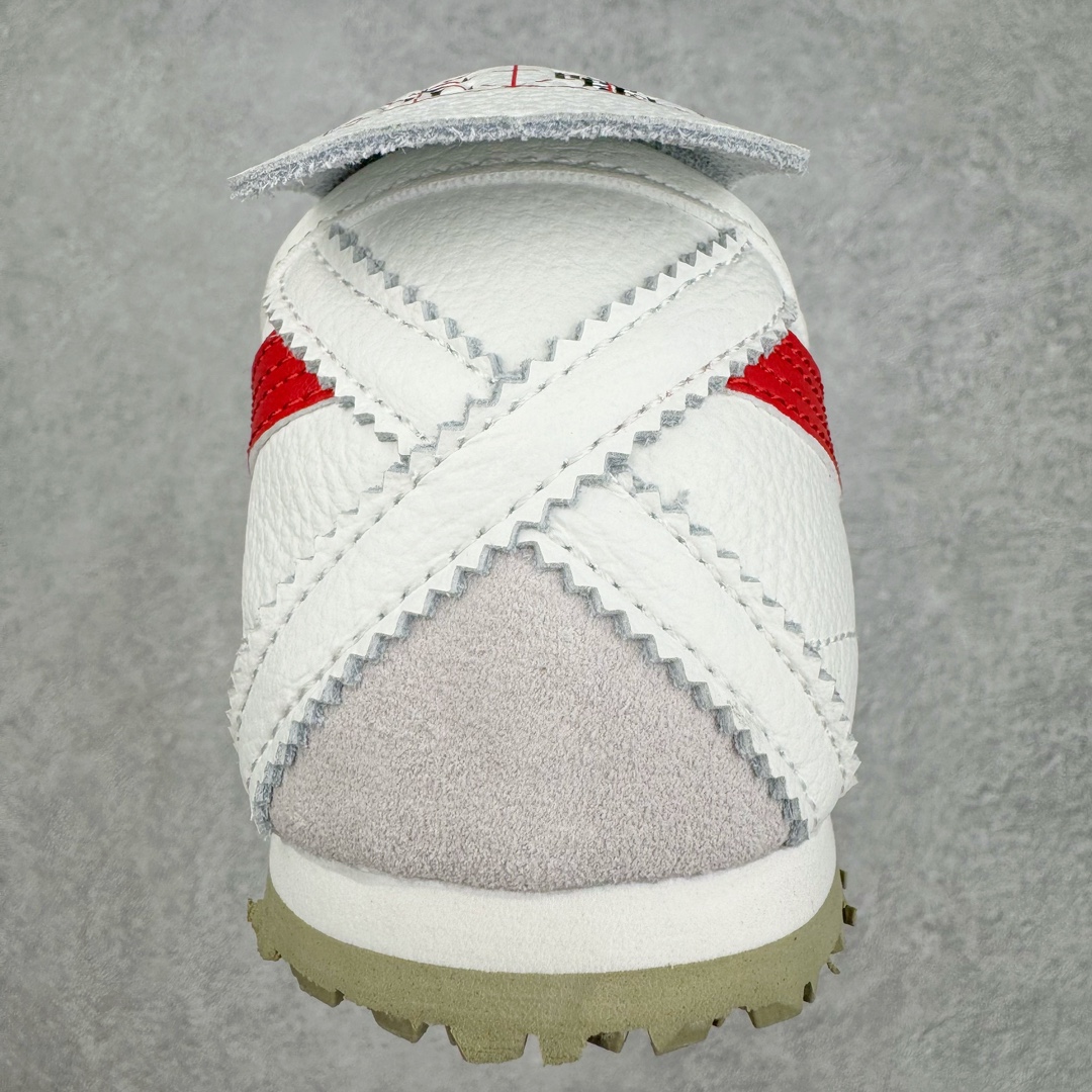 图片[8]-＃C版 Asics Onitsuka Tiger MEXICO 66 亚瑟士鬼冢虎复古经典板鞋 CNY 龙年限定 白红 市场王者选手 海外订单工厂出品 长期生产补货永不断码 超成熟稳定的做工品控 原装全套纸板楦头开发 原汁原味 完美呈现版型 私模正确鞋底咬花纹路 一比一鞋头弧度高度鞋身弧度 绝不口嗨 细节品控鞋型随意秒杀市面 原档咬花纹路私模大底 一个单元有六个三角形 总体形拼接呈现花瓣状 官方四联吊牌 原装Ortholite轻量化鞋垫 原盒原配 质保卡 说明书 钢印防尘纸 纸板中底带钢印 乳胶组合鞋垫 支持全方位的对比专柜 产品从款式颜色造型上体现出追求舒适和细节的完美 鞋类更是推崇手工制作的严谨与完美 融舒适性与可穿性的设计风格 注重细节的完美和别致魅力 既保持稳重 又不失轻松的时尚感 尺码：36 37 37.5 38 39 39.5 40 40.5 41.5 42 42.5 43.5 44 45-选品中心