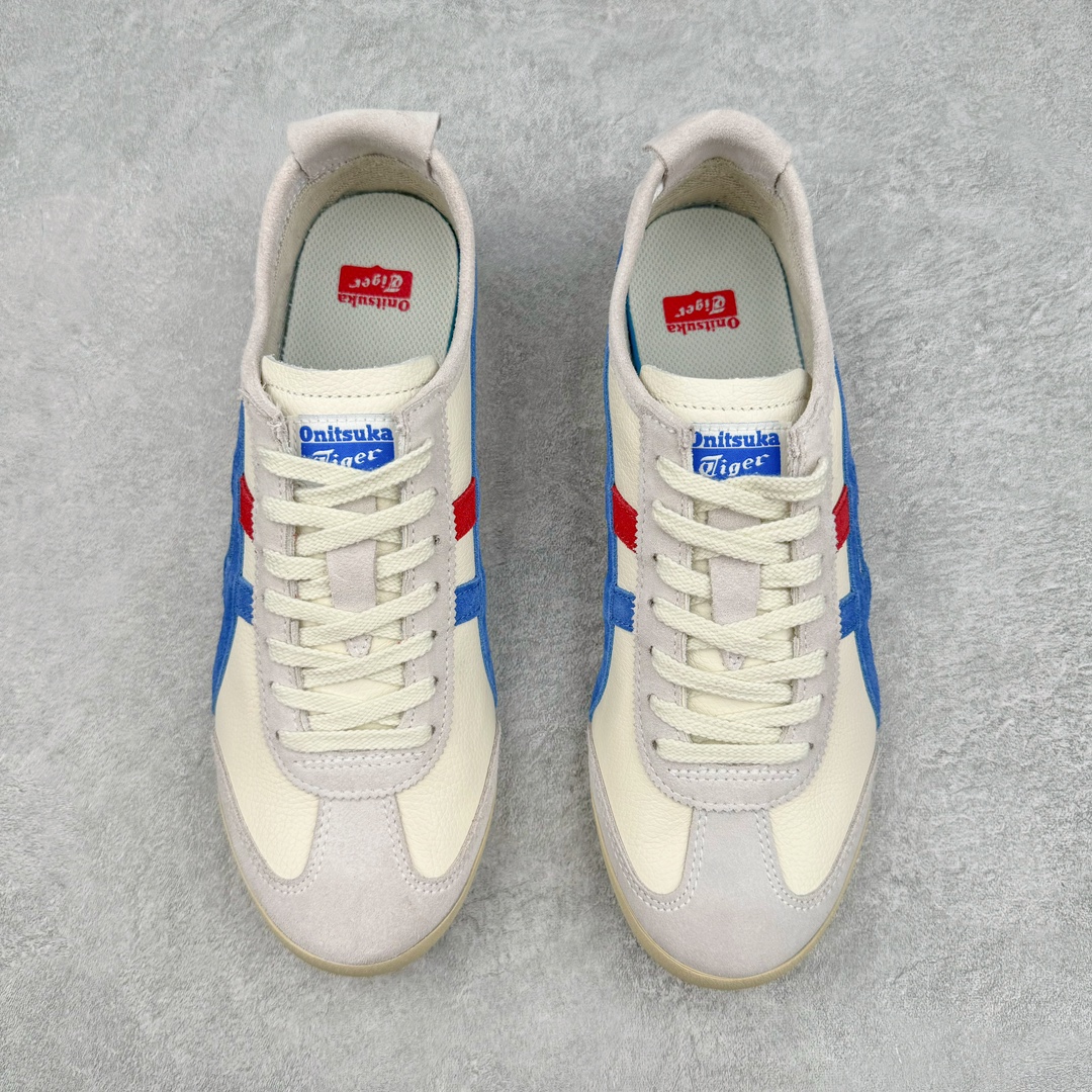 图片[2]-＃HK纯原 Asics Onitsuka Tiger MEXICO 66 亚瑟士鬼冢虎复古经典板鞋 市场最强版本 头层小羊皮加持 海外订单工厂出品 超成熟稳定的做工品控 原装全套纸板楦头开发 原汁原味 完美呈现版型 私模正确鞋底咬花纹路 一比一鞋头弧度高度鞋身弧度 绝不口嗨 细节品控鞋型随意秒杀市面 原档咬花纹路私模大底 一个单元有六个三角形 总体形拼接呈现花瓣状 官方四联吊牌 原装Ortholite轻量化鞋垫 原盒原配 质保卡 说明书 钢印防尘纸 纸板中底带钢印 乳胶组合鞋垫 支持全方位的对比专柜 产品从款式颜色造型上体现出追求舒适和细节的完美 鞋类更是推崇手工制作的严谨与完美 融舒适性与可穿性的设计风格 注重细节的完美和别致魅力 既保持稳重 又不失轻松的时尚感 尺码：36 37 37.5 38 39 39.5 40 40.5 41.5 42 42.5 43.5 44 45 46-选品中心