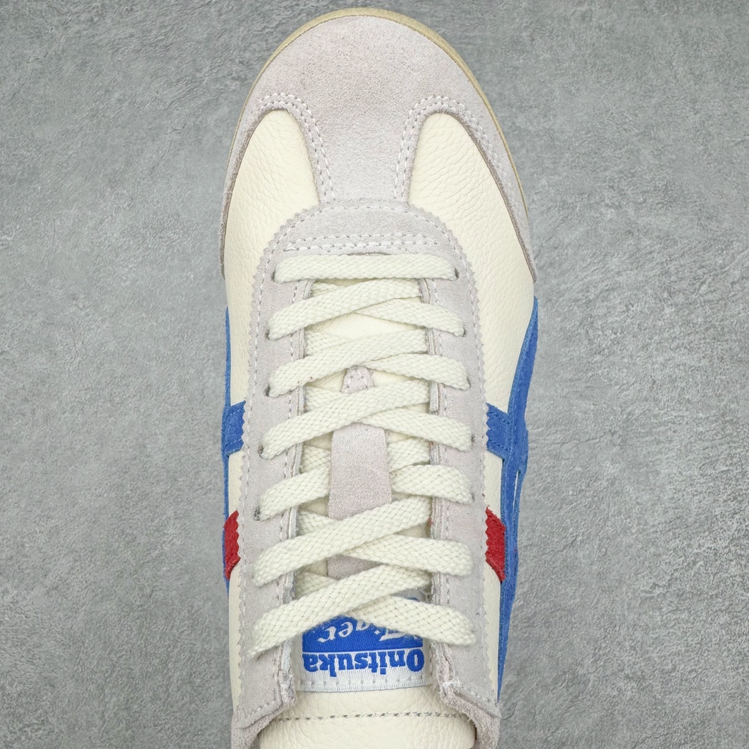 图片[4]-＃HK纯原 Asics Onitsuka Tiger MEXICO 66 亚瑟士鬼冢虎复古经典板鞋 市场最强版本 头层小羊皮加持 海外订单工厂出品 超成熟稳定的做工品控 原装全套纸板楦头开发 原汁原味 完美呈现版型 私模正确鞋底咬花纹路 一比一鞋头弧度高度鞋身弧度 绝不口嗨 细节品控鞋型随意秒杀市面 原档咬花纹路私模大底 一个单元有六个三角形 总体形拼接呈现花瓣状 官方四联吊牌 原装Ortholite轻量化鞋垫 原盒原配 质保卡 说明书 钢印防尘纸 纸板中底带钢印 乳胶组合鞋垫 支持全方位的对比专柜 产品从款式颜色造型上体现出追求舒适和细节的完美 鞋类更是推崇手工制作的严谨与完美 融舒适性与可穿性的设计风格 注重细节的完美和别致魅力 既保持稳重 又不失轻松的时尚感 尺码：36 37 37.5 38 39 39.5 40 40.5 41.5 42 42.5 43.5 44 45 46-选品中心