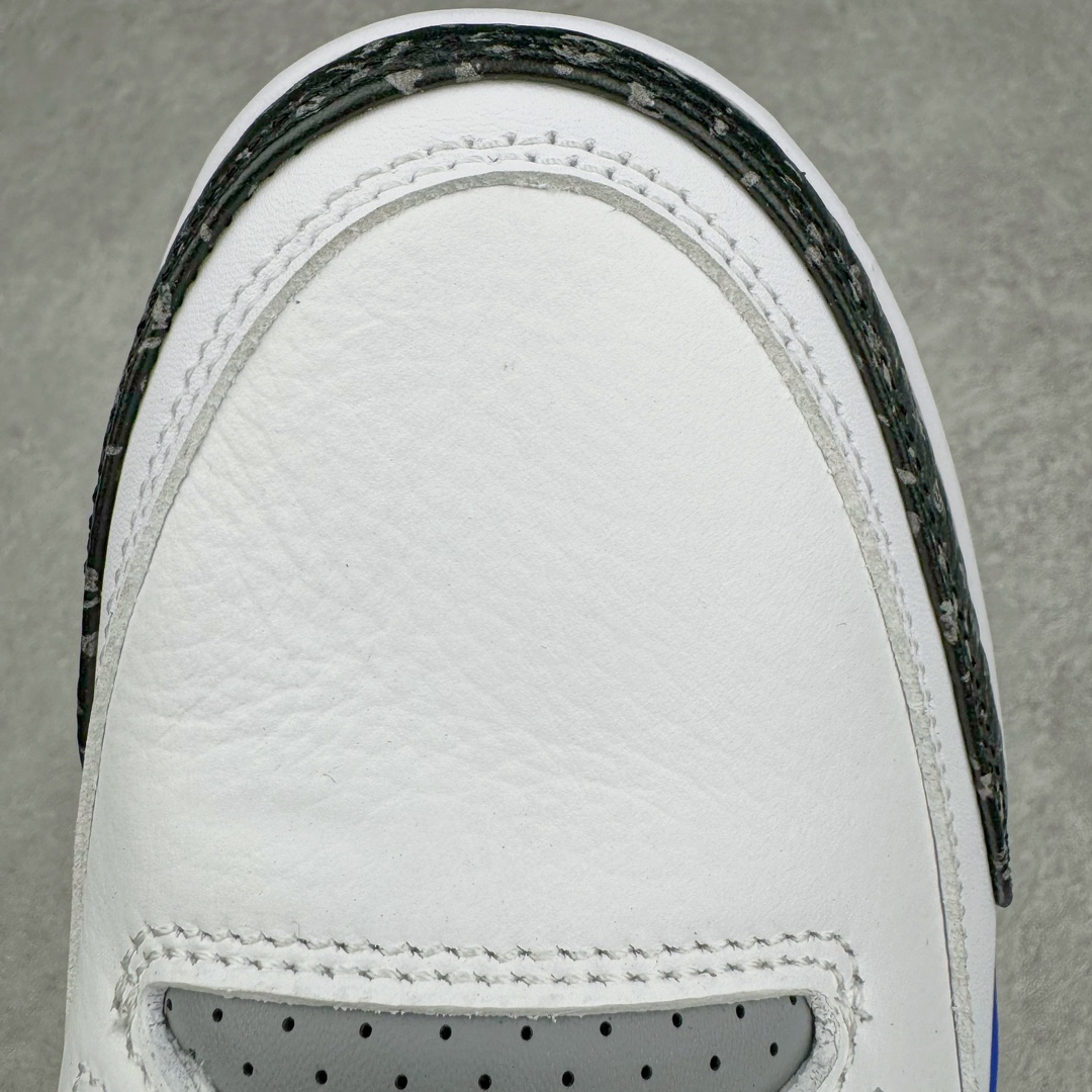图片[12]-＃K版纯原 Air Jordan AJ3 Retro 小闪电白蓝 CT8532-145 原楦原纸板开发 确保原汁原味 原厂皮料质感色泽绝无偏差 完美中底拉帮 原厂中底钢印 原档案大底 如假白送 大底纹路 气垫通透度PU的回弹性均百分百还原 原厂电绣鞋舌飞人刺绣针数立体讲究精细欢迎对比正品原鞋 尺码：40 40.5 41 42 42.5 43 44 44.5 45 46 47.5-选品中心