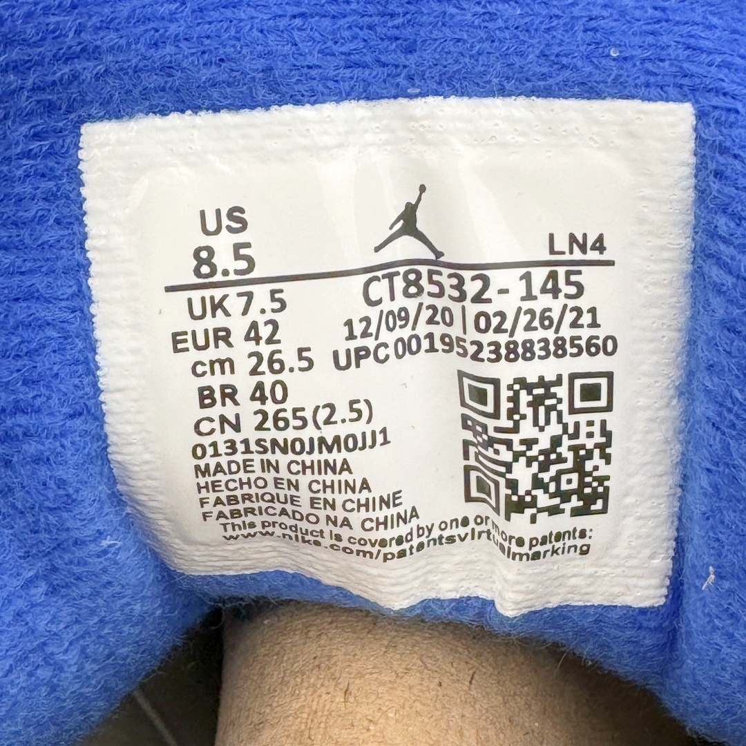 图片[10]-＃K版纯原 Air Jordan AJ3 Retro 小闪电白蓝 CT8532-145 原楦原纸板开发 确保原汁原味 原厂皮料质感色泽绝无偏差 完美中底拉帮 原厂中底钢印 原档案大底 如假白送 大底纹路 气垫通透度PU的回弹性均百分百还原 原厂电绣鞋舌飞人刺绣针数立体讲究精细欢迎对比正品原鞋 尺码：40 40.5 41 42 42.5 43 44 44.5 45 46 47.5-选品中心