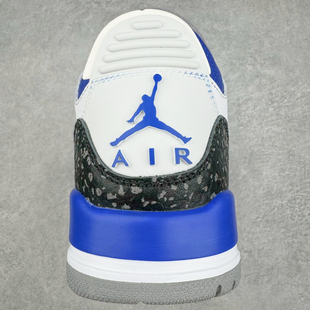 图片[8]-＃K版纯原 Air Jordan AJ3 Retro 小闪电白蓝 CT8532-145 原楦原纸板开发 确保原汁原味 原厂皮料质感色泽绝无偏差 完美中底拉帮 原厂中底钢印 原档案大底 如假白送 大底纹路 气垫通透度PU的回弹性均百分百还原 原厂电绣鞋舌飞人刺绣针数立体讲究精细欢迎对比正品原鞋 尺码：40 40.5 41 42 42.5 43 44 44.5 45 46 47.5-选品中心