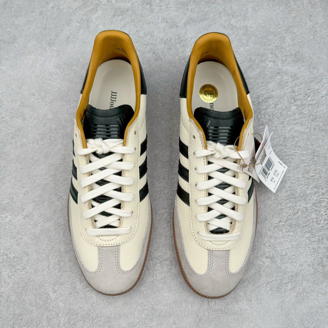 图片[2]-＃PK纯原 JJJJound x AD Originals Samba Classic\\\”Studded Pack Black\\\”桑巴舞系列绅士德训足球风百搭低帮休闲运动板鞋 联名奶白灰黑 ID8708 好货不怕晚 市场最强版 原厂进口 \\\”Prime Asia\\\” 山羊皮（纹理自然）原厂台湾进口短绒猪巴革 全套原厂纸板冲刀加持 独家原档案私模RB橡胶大底 含胶量硬度原鞋一致 正确拉帮鞋垫背胶 原厂标裁支持鉴定 高密度丽新布中底 内置环保海玻璃鞋垫 全鞋电脑针车零偏差 产品品控稳定性领先行业 原厂港宝加持定型后跟R度完美 JJJJound x Originals联名鞋 作为合作企划里的金字招牌JJJJound 善于利用自己的极简美学挖掘品牌的全新风貌 本次 JJJJound 携手 Originals 选用大热鞋款 Samba 为蓝本 将鞋款的街头气质无痕转变为「静奢风」 鞋款肉眼可见的被赋予了难得的质感 黑白两色都采用了黄色优质皮革内衬以呼应生胶大底 取消了鞋舌的 Logo 转而采用压纹处理使得鞋款整体氛围更加静谧、奢华 同时为了彰显本次合作鞋款的身份 双方合作标识和 JJJJound Logo 被分别印在鞋口内侧和鞋垫上 尺码：36 36.5 37.5 38 38.5 39 40 40.5 41 42 42.5 43 44 44.5 45 46 46.5-选品中心
