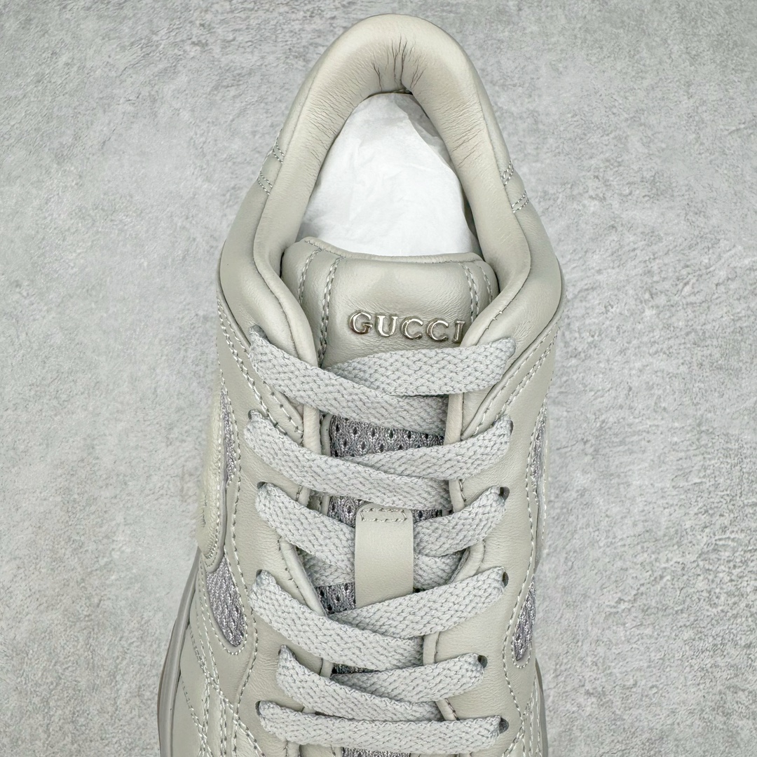 图片[5]-Gucci古驰2024年新款情侣金属皮革运动鞋 专柜最新情侣款厚底增高波浪休闲透气情侣鞋‼👑代购级别 Gucci 最新IP轻质厚底波浪鞋 上脚秒内增高4CM 🌷简约 好搭韵味十足～鞋舌且带电子芯片防伪 鞋面采用进口环保立面小羊皮 羊皮内里 羊皮成型乳胶鞋垫 原版IP+ TP U轻质大底 成型超舒服有弹力 尺码：35-45-选品中心