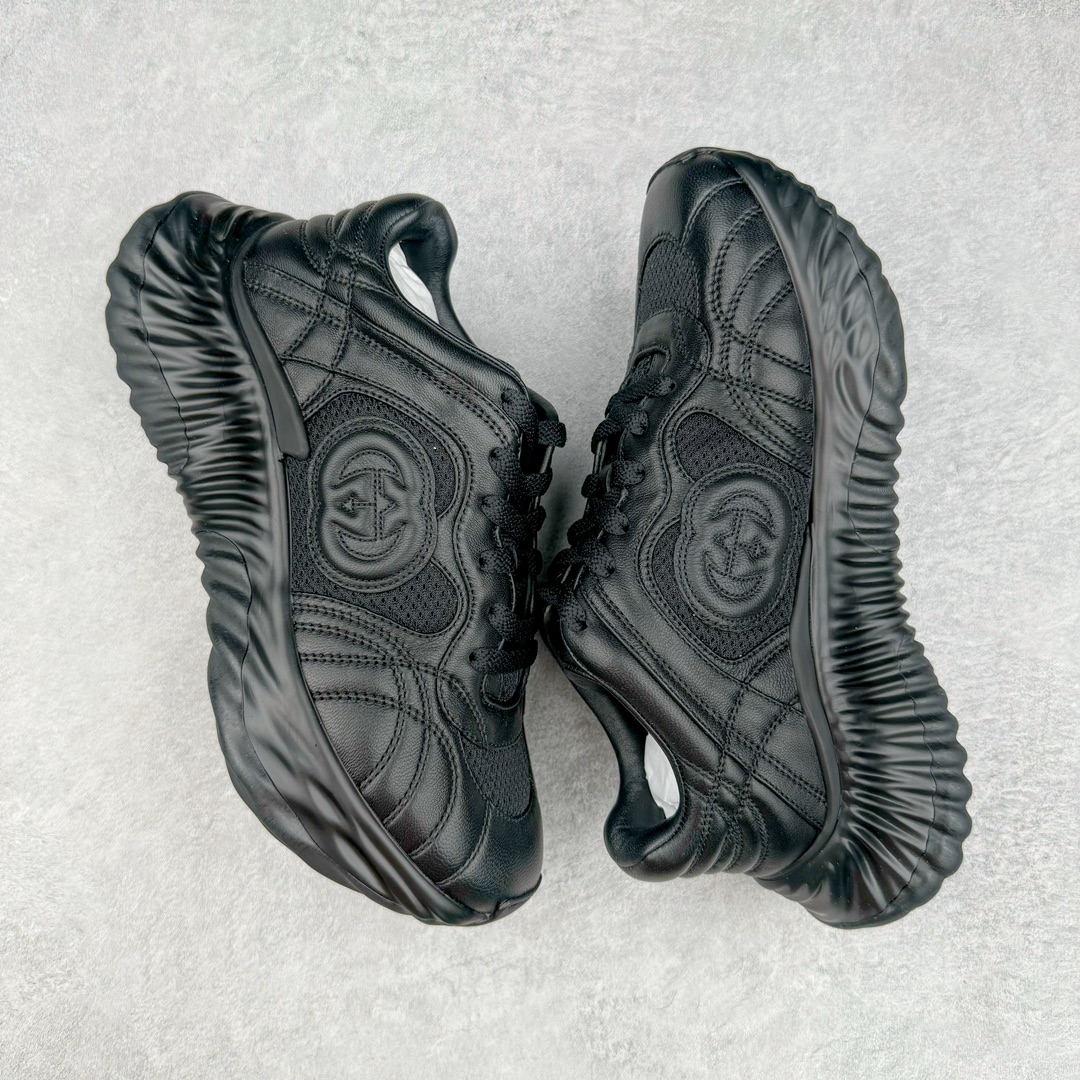 图片[3]-Gucci古驰2024年新款情侣金属皮革运动鞋 专柜最新情侣款厚底增高波浪休闲透气情侣鞋‼👑代购级别 Gucci 最新IP轻质厚底波浪鞋 上脚秒内增高4CM 🌷简约 好搭韵味十足～鞋舌且带电子芯片防伪 鞋面采用进口环保立面小羊皮 羊皮内里 羊皮成型乳胶鞋垫 原版IP+ TP U轻质大底 成型超舒服有弹力 尺码：35-45-选品中心