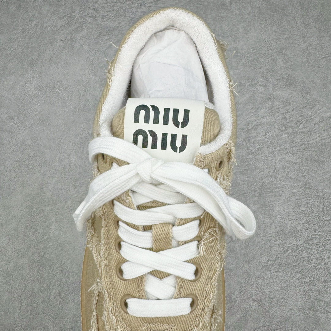 图片[5]-Miumiu 缪缪春夏新款帆布复古低帮时尚德训鞋 纯原开发 内里全头层小羊皮 原版防滑橡胶鞋底设计 定制原厂牛仔布鞋面 官方同步配件包装 尺码：35 36 37 38 39 40 41 42 43 44-选品中心