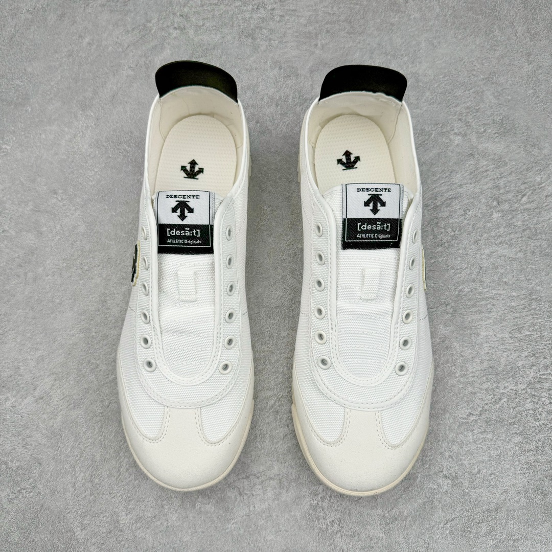 图片[2]-DESCENTE CHRON 迪桑特复古运动一脚蹬帆布鞋透气休闲鞋 轻松方便的一脚蹬设计 搭配轻质弹性鞋底 脚感舒适 简洁的帆布鞋面设计适用于多场景穿搭 尺码：36 36.5 37.5 38 38.5 39 40 40.5 41 42 42.5 43 44 44.5 45-选品中心