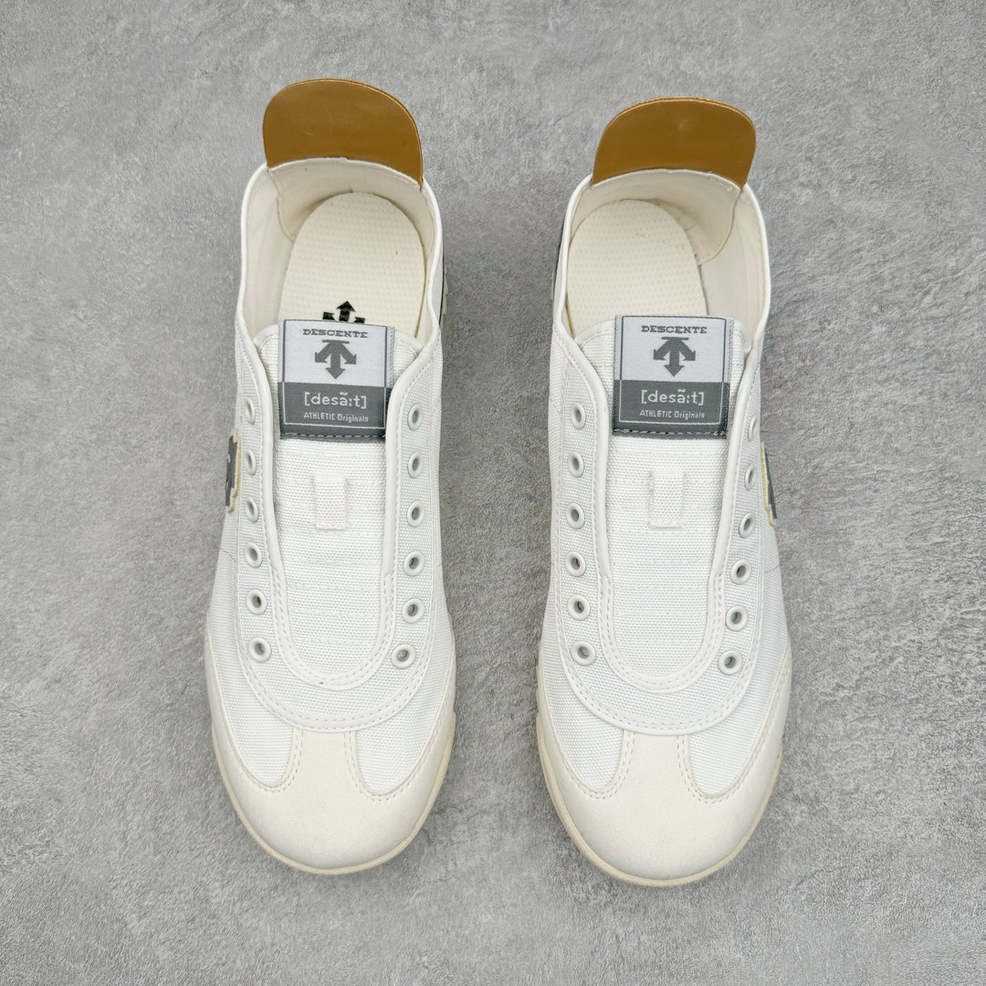 图片[2]-DESCENTE CHRON 迪桑特复古运动一脚蹬帆布鞋透气休闲鞋 轻松方便的一脚蹬设计 搭配轻质弹性鞋底 脚感舒适 简洁的帆布鞋面设计适用于多场景穿搭 尺码：36 36.5 37.5 38 38.5 39 40 40.5 41 42 42.5 43 44 44.5 45-选品中心