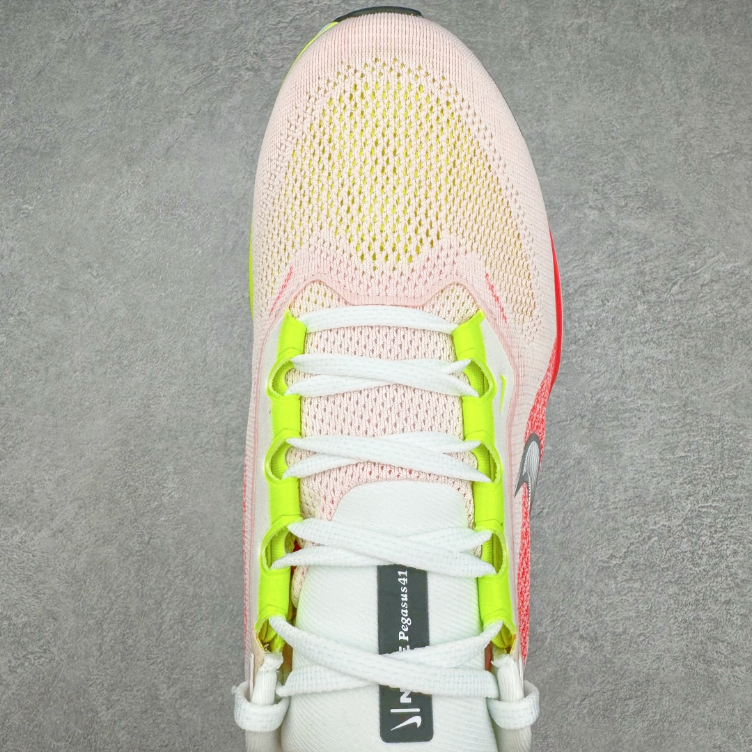 图片[4]-NK Zoom Pegasus 飞马41代马拉松系列网面透气缓震疾速跑鞋 拥有 Zoom Air 一如既往的稳定感和流畅感 鞋面采用工程网眼设计 为特定高热区域营造出色透气性 进一步增加鞋面的穿孔数量 让足部能够快速散热 中足搭配 Flywire 飞线 在高速运动时营造舒适稳定的贴合感 内置Zoon气垫加持 动力十足 货号：FD2722-100 尺码：36 36.5 37.5 38 38.5 39 40 40.5 41 42 42.5 43 44 44.5 45-选品中心