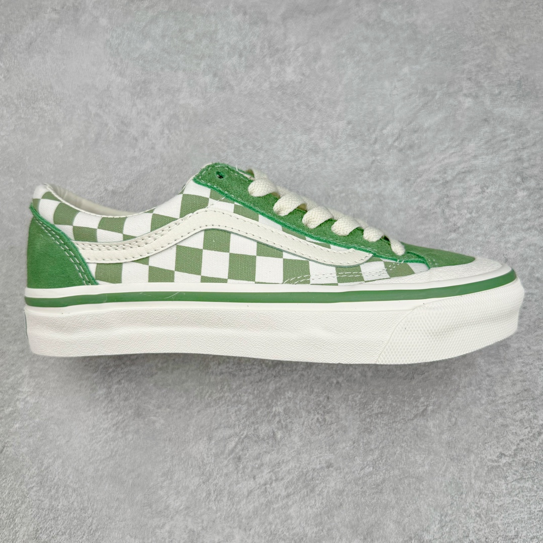 Vans Old Skool Reissue 136 绿色棋盘格 包头复古休闲帆布鞋 货号：VN000MT6V0N 尺码：35 36 36.5 37 38 38.5 39 40 40.5 41 42 42.5 43 44 工艺：硫化1：1（重量1：1、真标、原钢印、材质标、鞋型标、合格证）-选品中心
