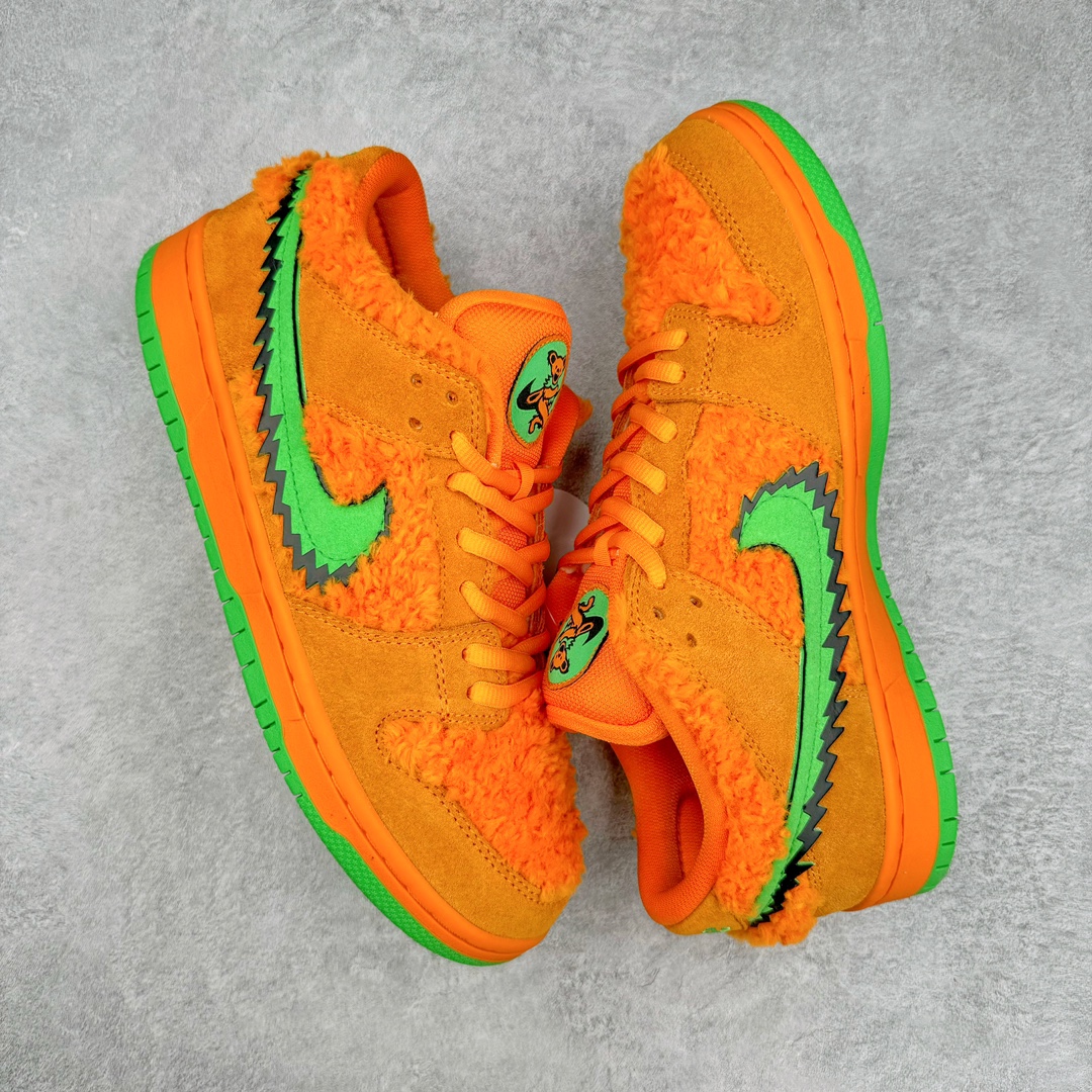 图片[3]-＃Z版纯原 Grateful Dead x NK SB Dunk Low Pro 跳舞小熊橙绿 CJ5378-800 全新改良升级批次 独家原厂航空铝磨具打磨大底 鞋头坡度极致还原 原盒原配 圈内天花板工艺 原厂冲刀 超高清洁度 全鞋零毛边皮料切割 全套原楦原模倾力打造完美版型 采用原厂百宏鞋带以及原厂百宏织唛舌标 内标可供原厂几率过验 原厂中底布黄色点胶 原厂中底布拉帮走线遵循公司 尺码：36 36.5 37.5 38 38.5 39 40 40.5 41 42 42.5 43 44 45 46 47.5-选品中心