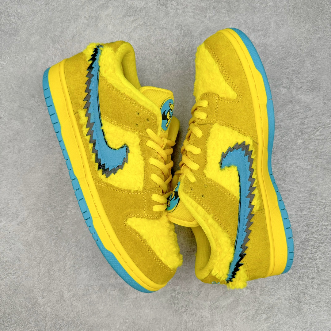 图片[3]-＃Z版纯原 Grateful Dead x NK SB Dunk Low Pro 跳舞小熊黄蓝 CJ5378-700 全新改良升级批次 独家原厂航空铝磨具打磨大底 鞋头坡度极致还原 原盒原配 圈内天花板工艺 原厂冲刀 超高清洁度 全鞋零毛边皮料切割 全套原楦原模倾力打造完美版型 采用原厂百宏鞋带以及原厂百宏织唛舌标 内标可供原厂几率过验 原厂中底布黄色点胶 原厂中底布拉帮走线遵循公司 尺码：36 36.5 37.5 38 38.5 39 40 40.5 41 42 42.5 43 44 45 46 47.5-选品中心
