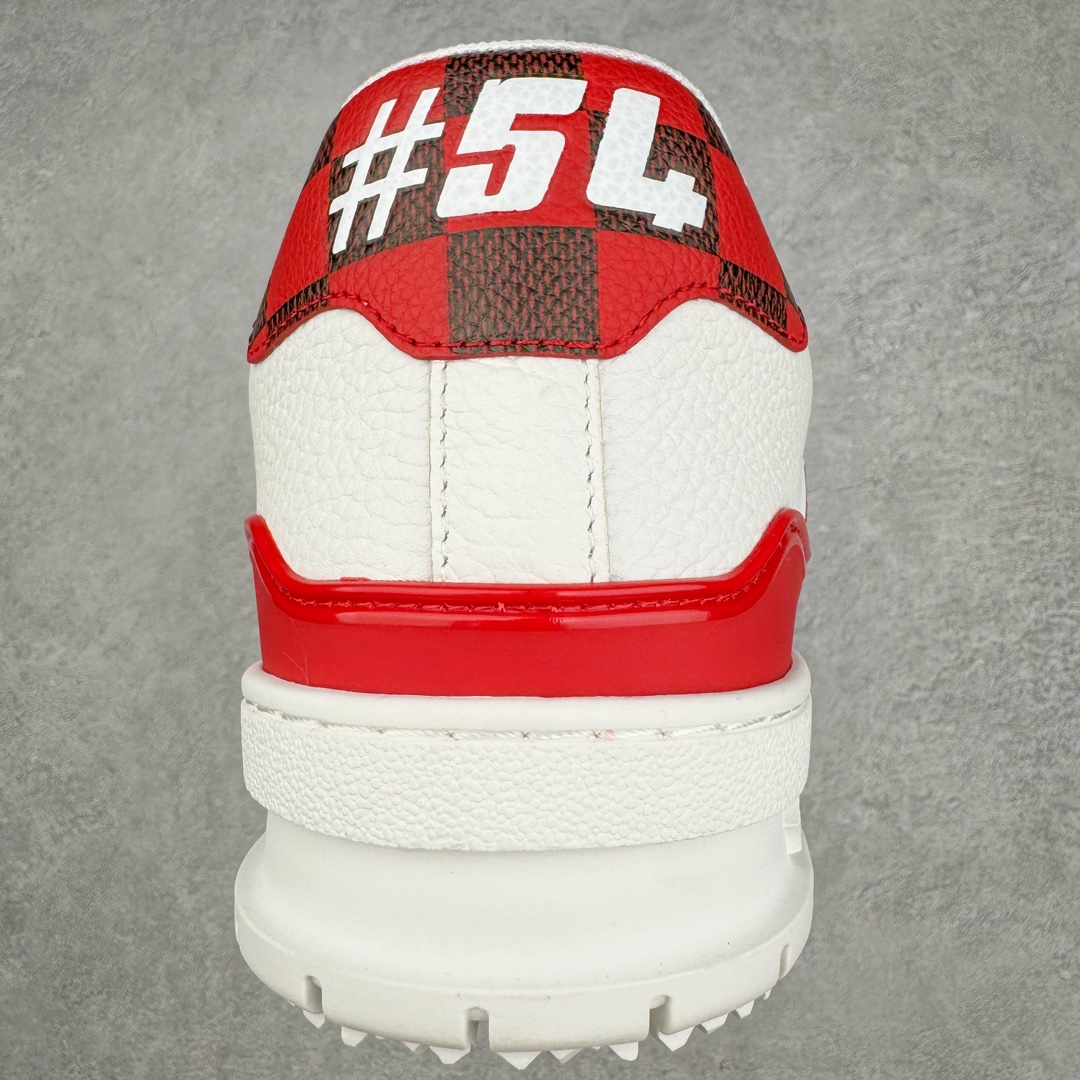 图片[8]-＃GD广顶 Louis Vuitton Trainer lv路易威登时装走秀运动时尚板鞋 外贸零售特供批次 2023全新纸板数据 印花高频效果碾压市面 市售天花板产物 耗时半年巨作 全套原厂新版原纸板楦头开发 原厂特供皮料加持 市场所有版本中综合最强的货品 GD实力大厂出品 全网最全配色更新最快 最成熟的做工稳定的品控 完美鞋型超高的清洁度 零毛边线头瑕疵 全套原楦原纸版原鞋开模 全网最具灵魂的版型 正确原装黄色鞋盒 正确中底印花 鞋面印花3D高频深度立体 全鞋电脑针车 紧密相连 针距密度一致 环保乳胶注塑鞋垫 厚度脚感还原原版 皮面裁剪部位 统一油边封口工艺 原装橡胶大底含胶量大底组合零偏差 专柜全套包装 防尘袋 说明书 质保卡 男女鞋 尺码：35 36 37 38 39 40 41 42 43 44 45-选品中心