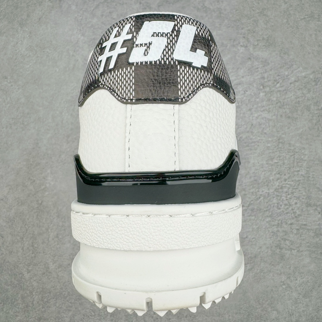 图片[8]-＃GD广顶 Louis Vuitton Trainer lv路易威登时装走秀运动时尚板鞋 外贸零售特供批次 2023全新纸板数据 印花高频效果碾压市面 市售天花板产物 耗时半年巨作 全套原厂新版原纸板楦头开发 原厂特供皮料加持 市场所有版本中综合最强的货品 GD实力大厂出品 全网最全配色更新最快 最成熟的做工稳定的品控 完美鞋型超高的清洁度 零毛边线头瑕疵 全套原楦原纸版原鞋开模 全网最具灵魂的版型 正确原装黄色鞋盒 正确中底印花 鞋面印花3D高频深度立体 全鞋电脑针车 紧密相连 针距密度一致 环保乳胶注塑鞋垫 厚度脚感还原原版 皮面裁剪部位 统一油边封口工艺 原装橡胶大底含胶量大底组合零偏差 专柜全套包装 防尘袋 说明书 质保卡 男女鞋 尺码：35 36 37 38 39 40 41 42 43 44 45-选品中心