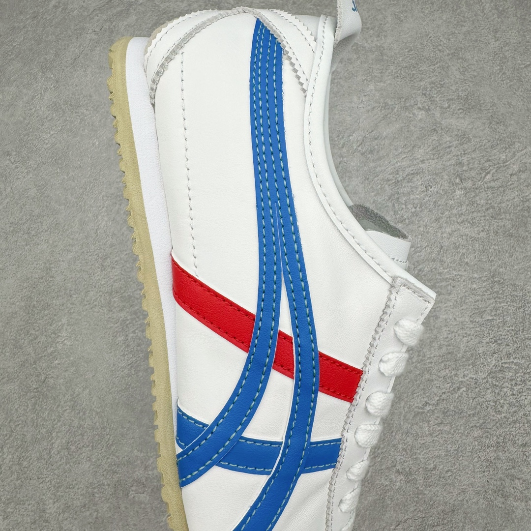 图片[6]-＃HK纯原 Asics Onitsuka Tiger MEXICO 66 亚瑟士鬼冢虎复古经典板鞋 市场最强版本 头层小羊皮加持 海外订单工厂出品 超成熟稳定的做工品控 原装全套纸板楦头开发 原汁原味 完美呈现版型 私模正确鞋底咬花纹路 一比一鞋头弧度高度鞋身弧度 绝不口嗨 细节品控鞋型随意秒杀市面 原档咬花纹路私模大底 一个单元有六个三角形 总体形拼接呈现花瓣状 官方四联吊牌 原装Ortholite轻量化鞋垫 原盒原配 质保卡 说明书 钢印防尘纸 纸板中底带钢印 乳胶组合鞋垫 支持全方位的对比专柜 产品从款式颜色造型上体现出追求舒适和细节的完美 鞋类更是推崇手工制作的严谨与完美 融舒适性与可穿性的设计风格 注重细节的完美和别致魅力 既保持稳重 又不失轻松的时尚感 尺码：36 37 37.5 38 39 39.5 40 40.5 41.5 42 42.5 43.5 44 45 46-选品中心