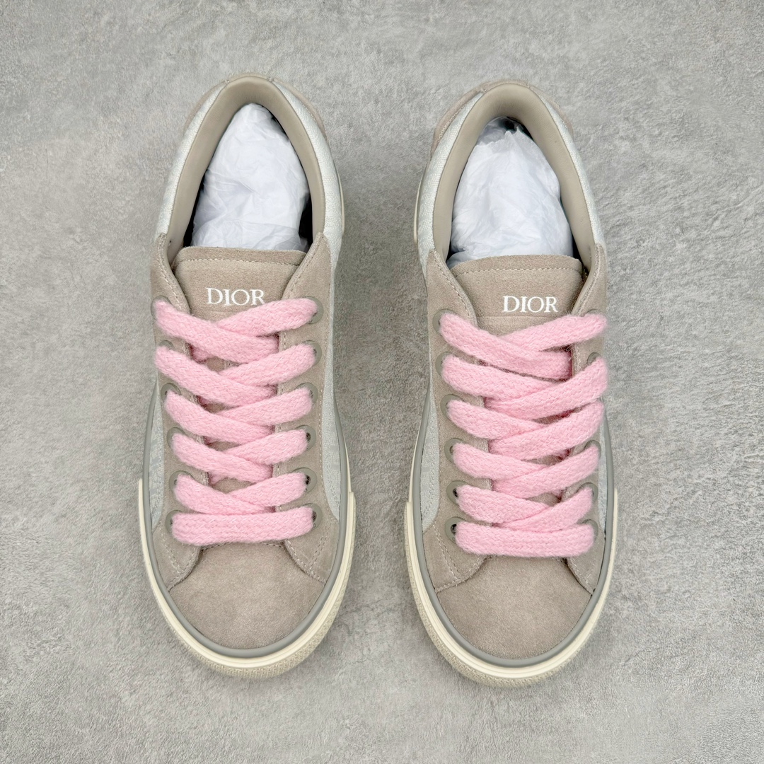 图片[2]-＃GD广顶 Dior B33 迪奥印花系带时尚运动板鞋网球鞋 全套原厂新版原纸板楦头开发 原厂特供皮料加持 原档数据大底 高频字母排版细节 还原 Zp 高端零售特供批次 2023秋季新品 彰显非凡的精湛工艺 重新诠释经典的网球鞋 时尚的廓形突显厚实感 采用全新的拉绒马海毛针织面料 突显柔软触感与富有层次感的流行色彩 搭配棕色绒面革镶片提升格调 别具一格的加垫鞋舌点缀以压花效果Dior标志 后侧点缀以Dior 30Avenue Montaigne标志 可为各式休闲造型增添时尚气质 尺码：39 40 41 42 43 44 45-选品中心