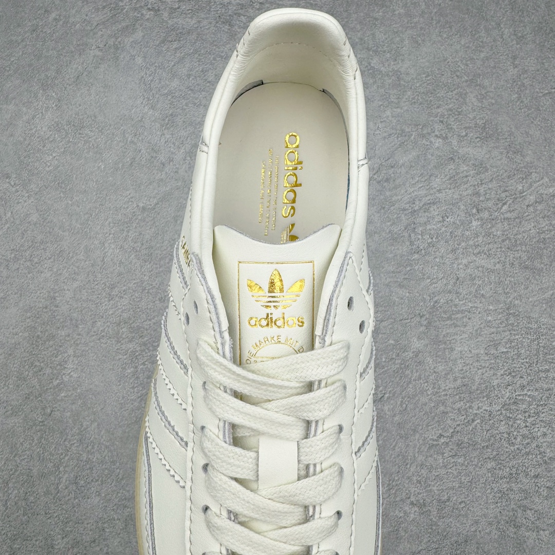 图片[5]-＃B版纯原 AD Original Samba OG 复古经典轻便板鞋 IG6171 头层牛皮加持 正确烫金高频细节 原装纳米超迁皮料 独家私模橡胶大底 原盒原配 这款桑巴鞋展示了高质量的工艺 带有装饰的超锁缝制和无缝的手感 柔软、柔软的皮革造型和标志性的3条纹完成了精致的外观 正规合身鞋带 鞋面上有绒面鞋垫 橡胶鞋底 享受正畸套筒软感 自50年代首次亮相以来就一直在赢得粉丝的青睐 尺码：36 36.5 37.5 38 38.5 39 40 40.5 41 42 42.5 43 44 44.5 45-选品中心