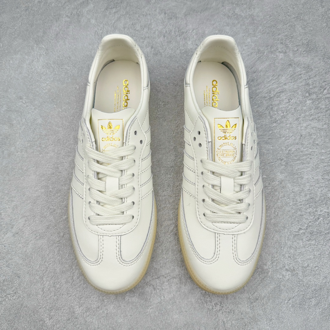 图片[2]-＃B版纯原 AD Original Samba OG 复古经典轻便板鞋 IG6171 头层牛皮加持 正确烫金高频细节 原装纳米超迁皮料 独家私模橡胶大底 原盒原配 这款桑巴鞋展示了高质量的工艺 带有装饰的超锁缝制和无缝的手感 柔软、柔软的皮革造型和标志性的3条纹完成了精致的外观 正规合身鞋带 鞋面上有绒面鞋垫 橡胶鞋底 享受正畸套筒软感 自50年代首次亮相以来就一直在赢得粉丝的青睐 尺码：36 36.5 37.5 38 38.5 39 40 40.5 41 42 42.5 43 44 44.5 45-选品中心