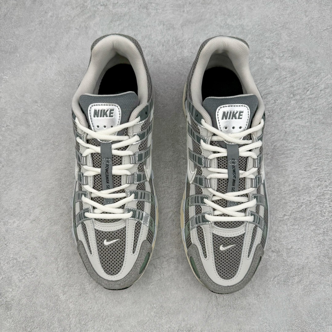 图片[2]-＃HP纯原 NK P-6000 系列低帮复古老爹风休闲运动舒适慢跑鞋 白银 FN7509-029 购入原鞋原装纸板楦头开发 独家私模四层组合大底 市场唯一正确版本 良心定价 新配色陆续出货 进口三文治网面 融合 Pegasus 过往运动鞋设计 助力 21 世纪早期跑步运动跃升时尚新高度 采用透气网眼布、运动风格线条和耐穿覆面 兼具吸睛外观和舒适感受 中底泡绵以田径赛道为灵感 打造厚实设计 缔造出众缓震性能 尺码：36 36.5 37.5 38 38.5 39 40 40.5 41 42 42.5 43 44 44.5 45 46-选品中心