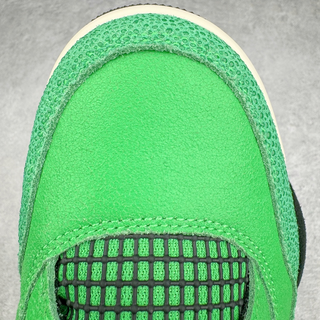 图片[20]-＃GX Air Jordan AJ4 Retro \\\”Manila\\\” 马尼拉绿色 AJ-965234 圈内最强四代 独家外贸特供尺码含 45.5 49.5 50.5 耗时半年巨作 全套原纸板楦头开发 原厂特供皮料加持 确保原汁原味 完美呈现四代版型 一比一鞋头弧度高度鞋身弧度 数据细节工艺流程均保持原鞋一致 原厂TPU网格鞋带扣 正确内里网布 菱角分明不变形无多余毛边 柔软性质感一致于原鞋 市场唯一原厂鞋扣模具 背面可见隐藏注塑口 原厂织唛标 原厂飞人电绣工艺 尾指中部跳三针 独家绑鞋带手法 印刷中底布 四线拉帮 米色美纹纸贴合固定 进口港宝加持 后跟自然饱满 全鞋荧光划线卡点 追求极致完美 每一双都是工艺品 多重QC质检 超越公司货的品控标准 实实在在的免检产品 注意原盒需要报货备注价格100元 损坏不退 尺码：40 40.5 41 42 42.5 43 44 44.5 45 45.5 46 47.5 48.5 49.5 50.5-选品中心