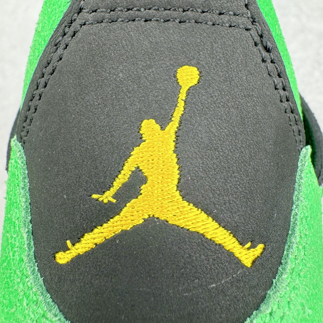 图片[24]-＃GX Air Jordan AJ4 Retro \\\”Manila\\\” 马尼拉绿色 AJ-965234 圈内最强四代 独家外贸特供尺码含 45.5 49.5 50.5 耗时半年巨作 全套原纸板楦头开发 原厂特供皮料加持 确保原汁原味 完美呈现四代版型 一比一鞋头弧度高度鞋身弧度 数据细节工艺流程均保持原鞋一致 原厂TPU网格鞋带扣 正确内里网布 菱角分明不变形无多余毛边 柔软性质感一致于原鞋 市场唯一原厂鞋扣模具 背面可见隐藏注塑口 原厂织唛标 原厂飞人电绣工艺 尾指中部跳三针 独家绑鞋带手法 印刷中底布 四线拉帮 米色美纹纸贴合固定 进口港宝加持 后跟自然饱满 全鞋荧光划线卡点 追求极致完美 每一双都是工艺品 多重QC质检 超越公司货的品控标准 实实在在的免检产品 注意原盒需要报货备注价格100元 损坏不退 尺码：40 40.5 41 42 42.5 43 44 44.5 45 45.5 46 47.5 48.5 49.5 50.5-选品中心