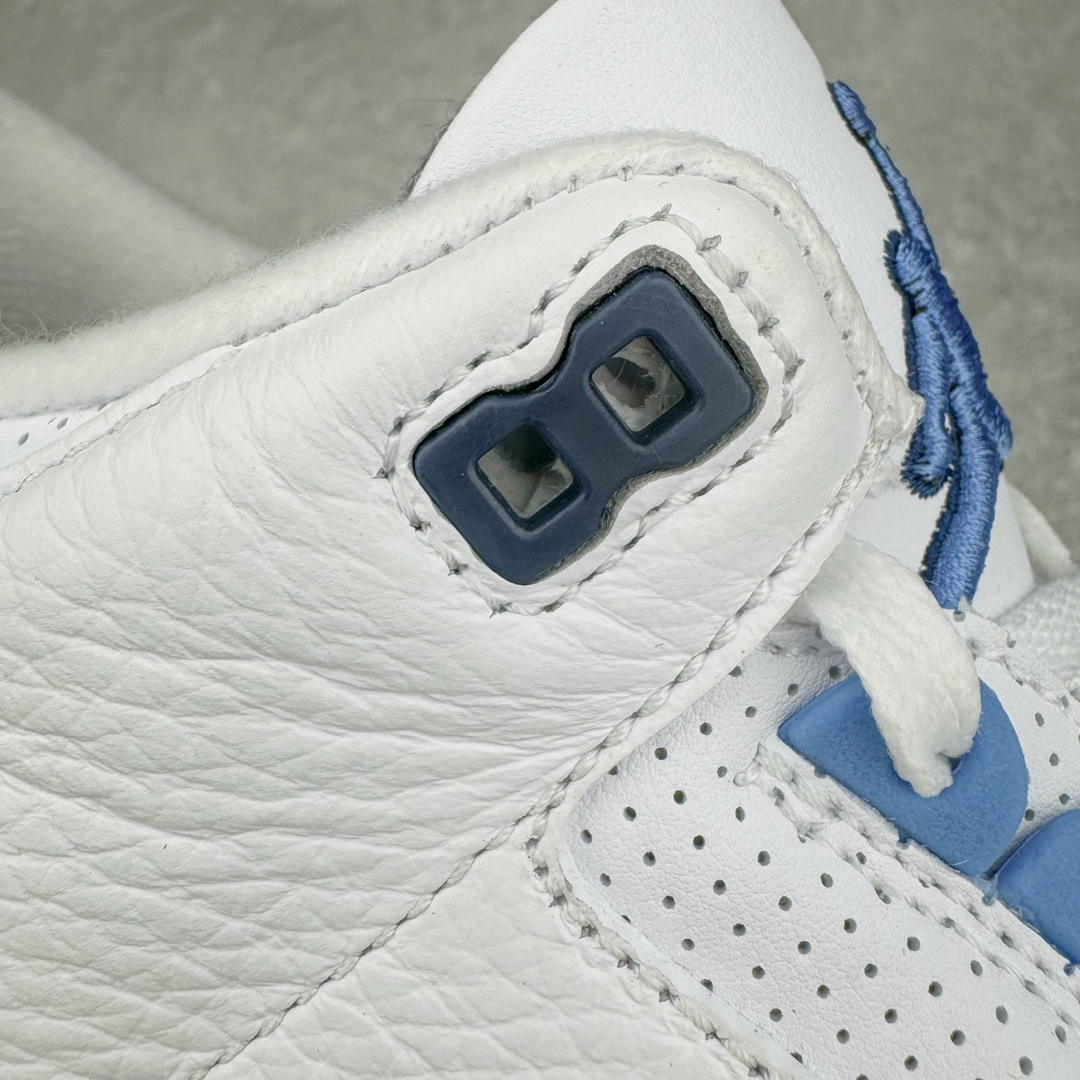 图片[13]-＃K版纯原 Air Jordan AJ3 Retro 北卡蓝 CT8532-104 原楦原纸板开发 确保原汁原味 原厂皮料质感色泽绝无偏差 完美中底拉帮 原厂中底钢印 原档案大底 如假白送 大底纹路 气垫通透度PU的回弹性均百分百还原 原厂电绣鞋舌飞人刺绣针数立体讲究精细欢迎对比正品原鞋 尺码：40 40.5 41 42 42.5 43 44 44.5 45 46 47.5-选品中心