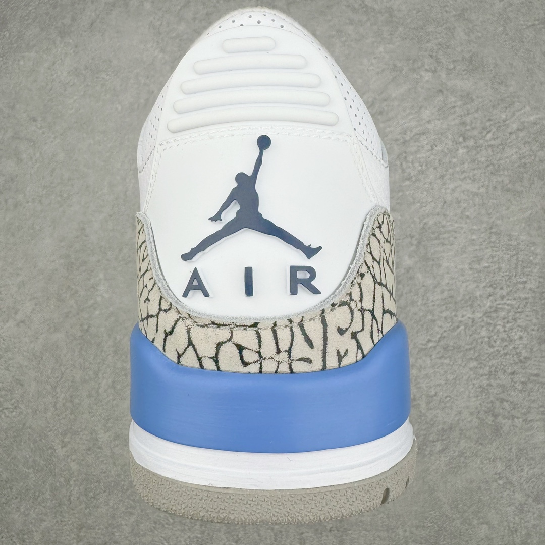 图片[8]-＃K版纯原 Air Jordan AJ3 Retro 北卡蓝 CT8532-104 原楦原纸板开发 确保原汁原味 原厂皮料质感色泽绝无偏差 完美中底拉帮 原厂中底钢印 原档案大底 如假白送 大底纹路 气垫通透度PU的回弹性均百分百还原 原厂电绣鞋舌飞人刺绣针数立体讲究精细欢迎对比正品原鞋 尺码：40 40.5 41 42 42.5 43 44 44.5 45 46 47.5-选品中心