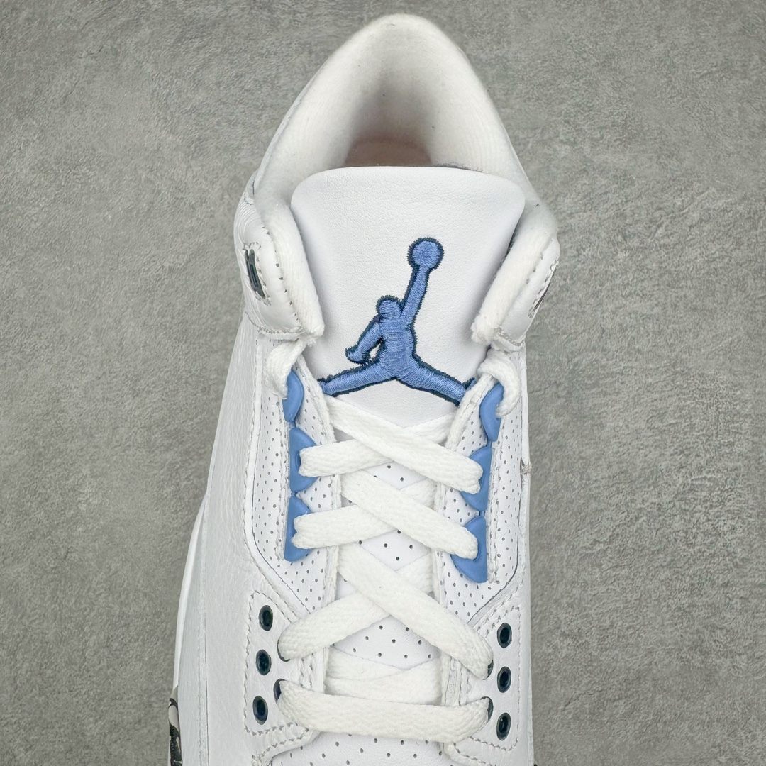 图片[5]-＃K版纯原 Air Jordan AJ3 Retro 北卡蓝 CT8532-104 原楦原纸板开发 确保原汁原味 原厂皮料质感色泽绝无偏差 完美中底拉帮 原厂中底钢印 原档案大底 如假白送 大底纹路 气垫通透度PU的回弹性均百分百还原 原厂电绣鞋舌飞人刺绣针数立体讲究精细欢迎对比正品原鞋 尺码：40 40.5 41 42 42.5 43 44 44.5 45 46 47.5-选品中心