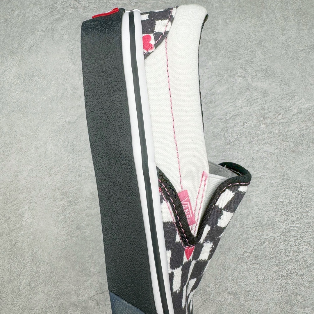 图片[6]-Vans Slip-On Classic 联名 THE MUSEUM VISITOR 创意总监 手绘涂鸦粉色点缀水晶底一脚蹬棋盘格 尺码：35 36 36.5 37 38 38.5 39 40 40.5 41 42 42.5 43 44-选品中心