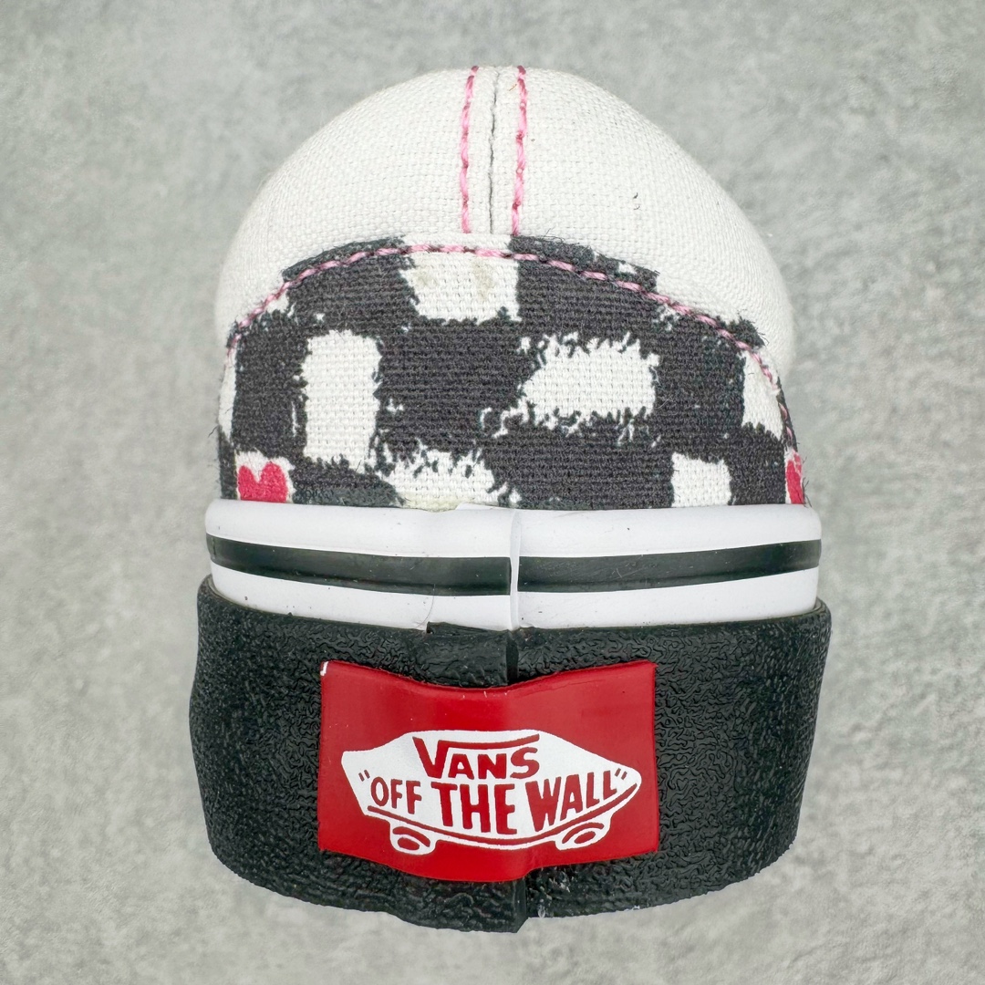 图片[8]-Vans Slip-On Classic 联名 THE MUSEUM VISITOR 创意总监 手绘涂鸦粉色点缀水晶底一脚蹬棋盘格 尺码：35 36 36.5 37 38 38.5 39 40 40.5 41 42 42.5 43 44-选品中心