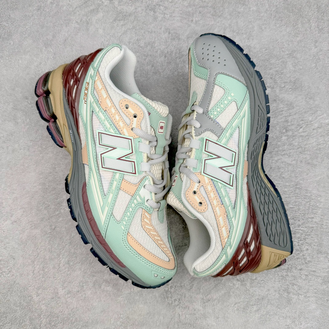 图片[3]-New Balance M1906R NB新百伦系列复古老爹风休闲运动慢跑鞋 采用轻质牛剖革拼接透气网眼衬垫织物鞋面材质 T-Beam大底提供足步弓支撑 保持步态稳定#后跟搭载外露缓震胶 鞋身整体以各种深浅不一的灰色覆盖 鞋头以淡蓝色调装饰，网眼衬垫通过不规律的色块实现做旧的美感 泛黄的鞋底更是进一步增添了复古气息 尺码：36 37 37.5 38 38.5 39.5 40 40.5 41.5 42 42.5 43 44 45-选品中心