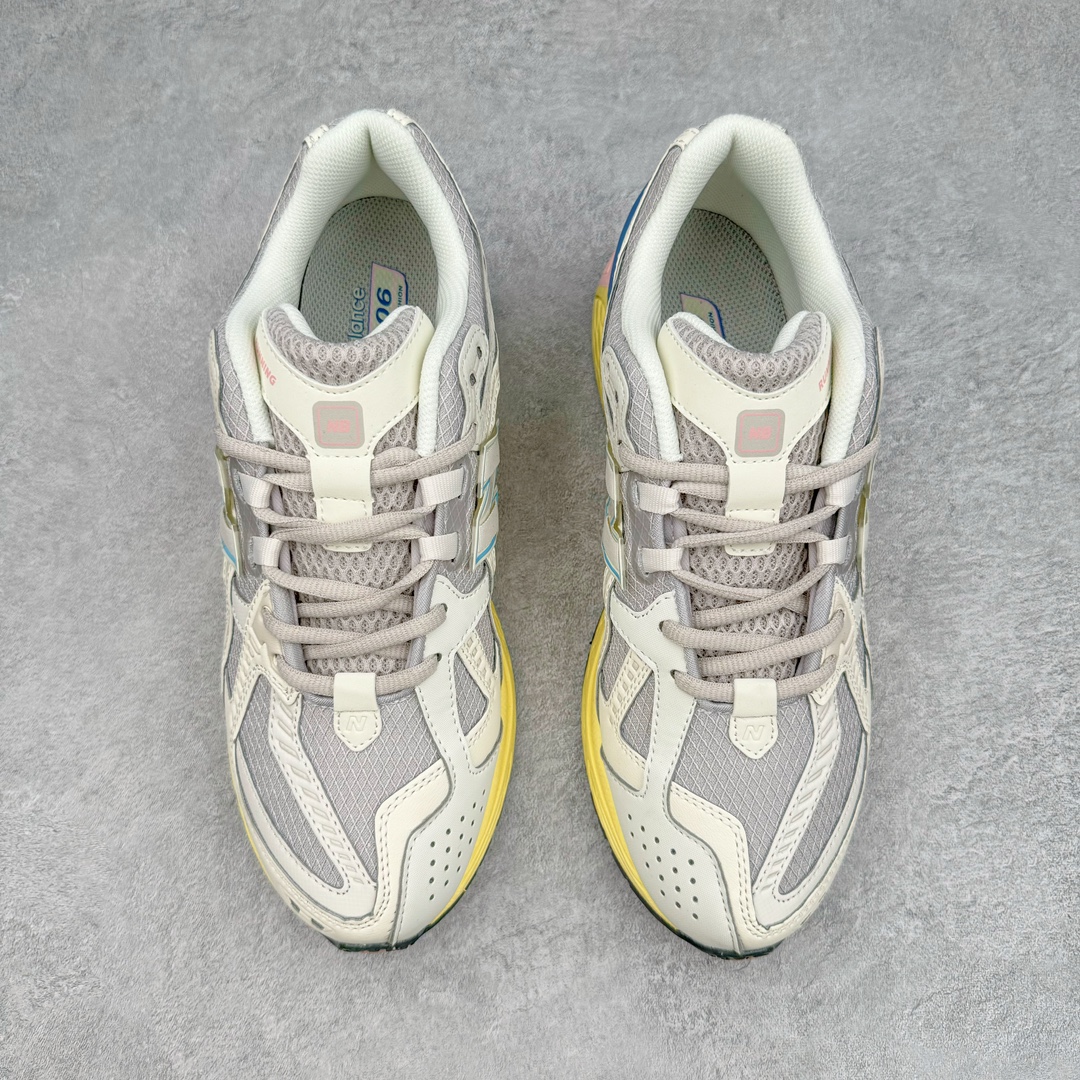 图片[2]-New Balance M1906R NB新百伦系列复古老爹风休闲运动慢跑鞋 采用轻质牛剖革拼接透气网眼衬垫织物鞋面材质 T-Beam大底提供足步弓支撑 保持步态稳定#后跟搭载外露缓震胶 鞋身整体以各种深浅不一的灰色覆盖 鞋头以淡蓝色调装饰，网眼衬垫通过不规律的色块实现做旧的美感 泛黄的鞋底更是进一步增添了复古气息 尺码：36 37 37.5 38 38.5 39.5 40 40.5 41.5 42 42.5 43 44 45-选品中心