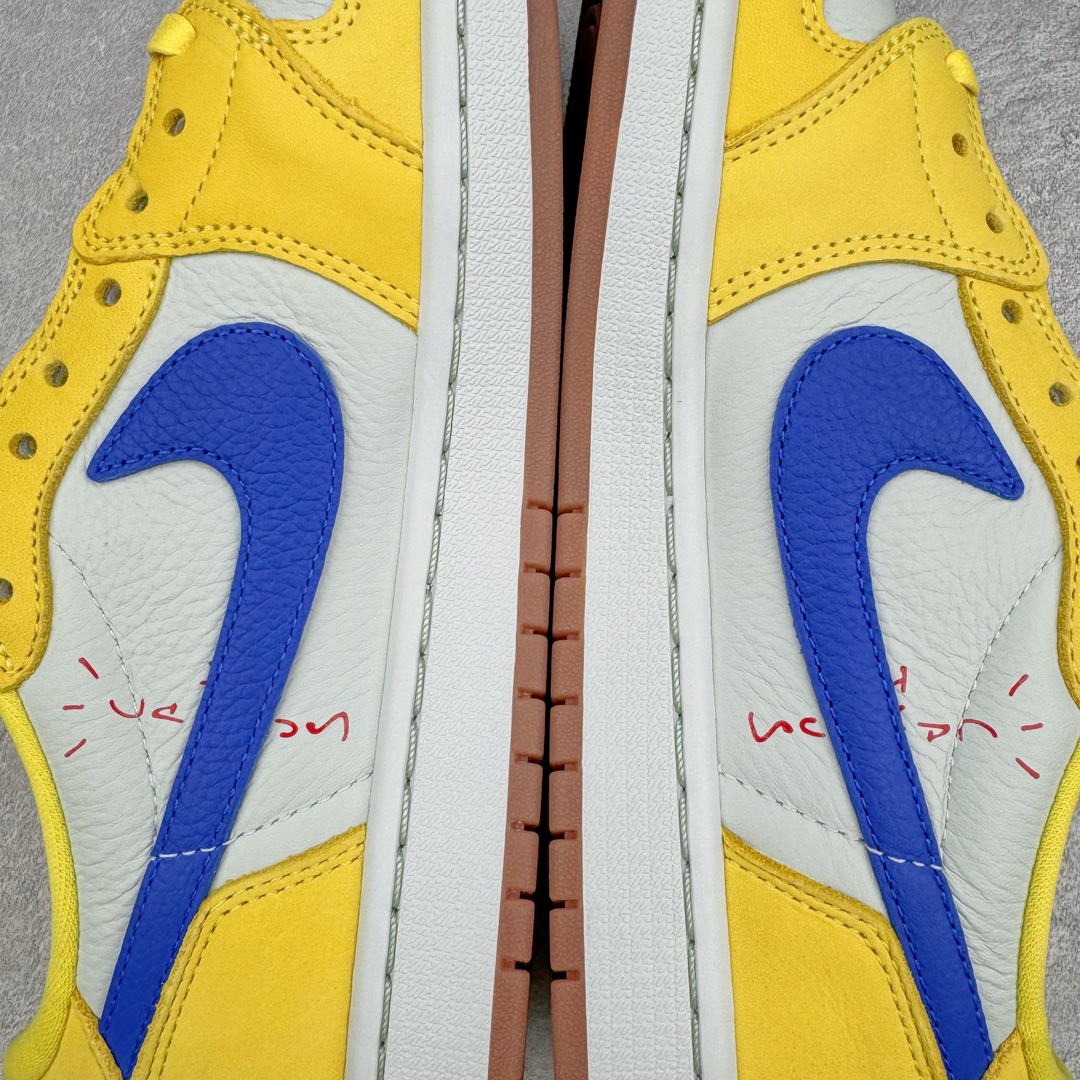 图片[14]-＃FK纯原 Travis Scott x Air Jordan AJ1 Low OG SP TS联名倒钩7.0低帮 黄蓝色 DZ4137-700 外贸高端零售特供批次 产品品控稳定性领先行业 各方面均可对飙L版 良心定价不杀猪 原厂全套原楦原纸板冲刀磨具开发 原厂皮料加持 原厂港宝加持定型后跟R度完美 同源原厂电绣 鬼脸飞翼针数密度立体效果一致 百分百一致原鞋 原厂拉帮工艺 针距密度一致 后跟弧度收口自然不对折 极致一眼正品既视感 进口玻璃冲刀皮料裁剪零毛边 全鞋电脑针车工艺 品控清洁度最高QC检验标准 免检产品 原厂订购鞋盒、鞋标、防尘纸、鞋撑、鞋带 追求极致的原厂味道 尺码：36 36.5 37.5 38 38.5 39 40 40.5 41 42 42.5 43 44 44.5 45 46 47.5 48.5-选品中心