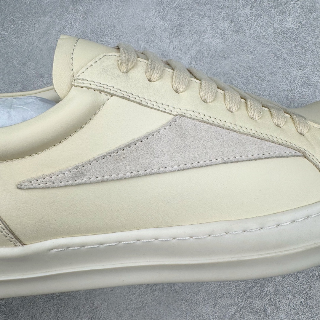 图片[21]-＃GD广顶 Rick Owens Edfu 瑞克·欧文斯低帮皮面时尚运动板鞋 奶白 二级市场已经7K以上 平台客户随意卖四位数 RO广东原厂出品 纯原天花板 原版一比一复刻 冲正绝不翻车 还原度达到百分之98以上 原楦开发纸版版型 ZP拆解原版1：1复模裁片纸版 力求做到0错位 这样才能达到和zp一致的鞋型味道 采用进口cnc数控机床开发对版独家tpu奶香大底 区别于市场所有版本 zp同源全头层粒面小牛皮 达到和zp一致手感 原厂进口细纹布 万邦订购原厂高弹粉红色海绵 内里搭配软质细腻羊皮 TPU高密度大底 软硬度透光度高已经测试和原版一致 尺码：39 40 41 42 43 44 45 46-选品中心