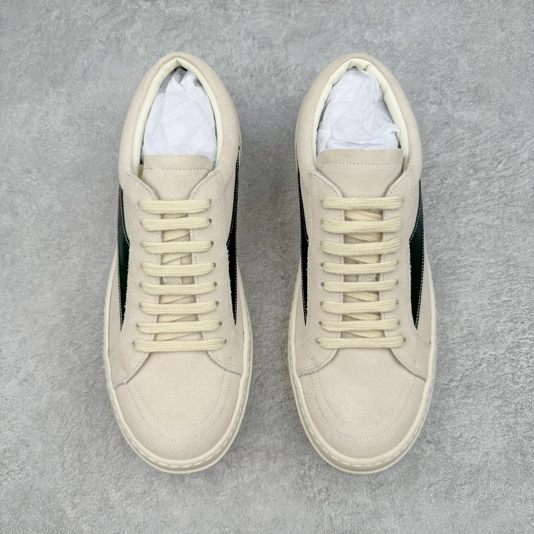 图片[2]-＃GD广顶 Rick Owens Edfu 瑞克·欧文斯低帮皮面时尚运动板鞋 二级市场已经7K以上 平台客户随意卖四位数 RO广东原厂出品 纯原天花板 原版一比一复刻 冲正绝不翻车 还原度达到百分之98以上 原楦开发纸版版型 ZP拆解原版1：1复模裁片纸版 力求做到0错位 这样才能达到和zp一致的鞋型味道 采用进口cnc数控机床开发对版独家tpu奶香大底 区别于市场所有版本 zp同源全头层粒面小牛皮 达到和zp一致手感 原厂进口细纹布 万邦订购原厂高弹粉红色海绵 内里搭配软质细腻羊皮 TPU高密度大底 软硬度透光度高已经测试和原版一致 尺码：39 40 41 42 43 44 45 46-选品中心