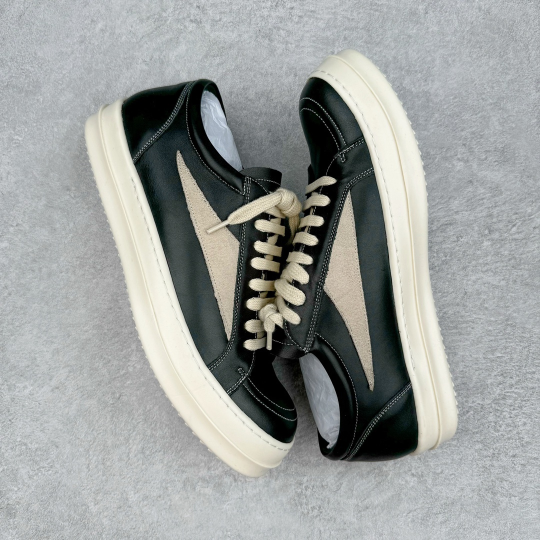 图片[3]-＃GD广顶 Rick Owens Edfu 瑞克·欧文斯低帮皮面时尚运动板鞋 二级市场已经7K以上 平台客户随意卖四位数 RO广东原厂出品 纯原天花板 原版一比一复刻 冲正绝不翻车 还原度达到百分之98以上 原楦开发纸版版型 ZP拆解原版1：1复模裁片纸版 力求做到0错位 这样才能达到和zp一致的鞋型味道 采用进口cnc数控机床开发对版独家tpu奶香大底 区别于市场所有版本 zp同源全头层粒面小牛皮 达到和zp一致手感 原厂进口细纹布 万邦订购原厂高弹粉红色海绵 内里搭配软质细腻羊皮 TPU高密度大底 软硬度透光度高已经测试和原版一致 尺码：39 40 41 42 43 44 45 46-选品中心
