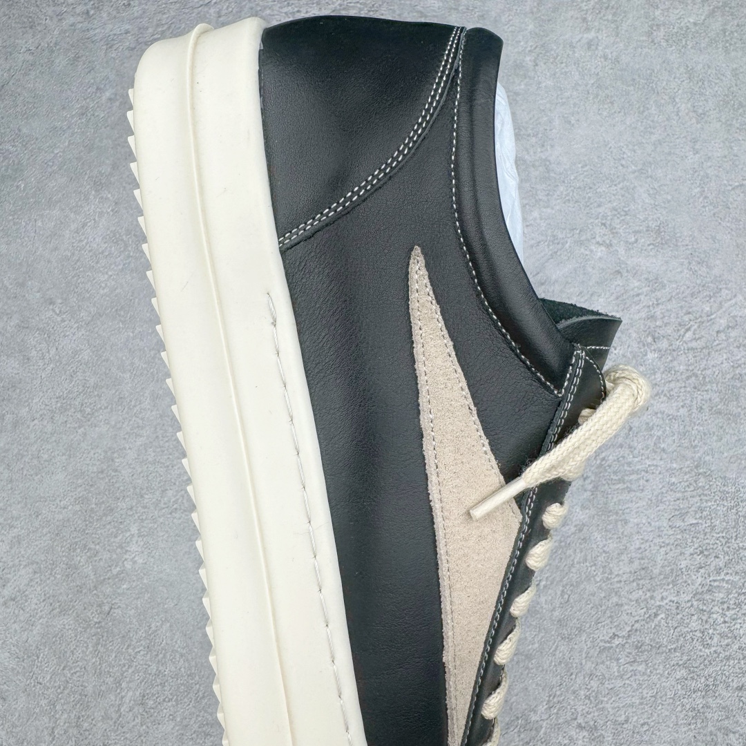 图片[6]-＃GD广顶 Rick Owens Edfu 瑞克·欧文斯低帮皮面时尚运动板鞋 二级市场已经7K以上 平台客户随意卖四位数 RO广东原厂出品 纯原天花板 原版一比一复刻 冲正绝不翻车 还原度达到百分之98以上 原楦开发纸版版型 ZP拆解原版1：1复模裁片纸版 力求做到0错位 这样才能达到和zp一致的鞋型味道 采用进口cnc数控机床开发对版独家tpu奶香大底 区别于市场所有版本 zp同源全头层粒面小牛皮 达到和zp一致手感 原厂进口细纹布 万邦订购原厂高弹粉红色海绵 内里搭配软质细腻羊皮 TPU高密度大底 软硬度透光度高已经测试和原版一致 尺码：39 40 41 42 43 44 45 46-选品中心