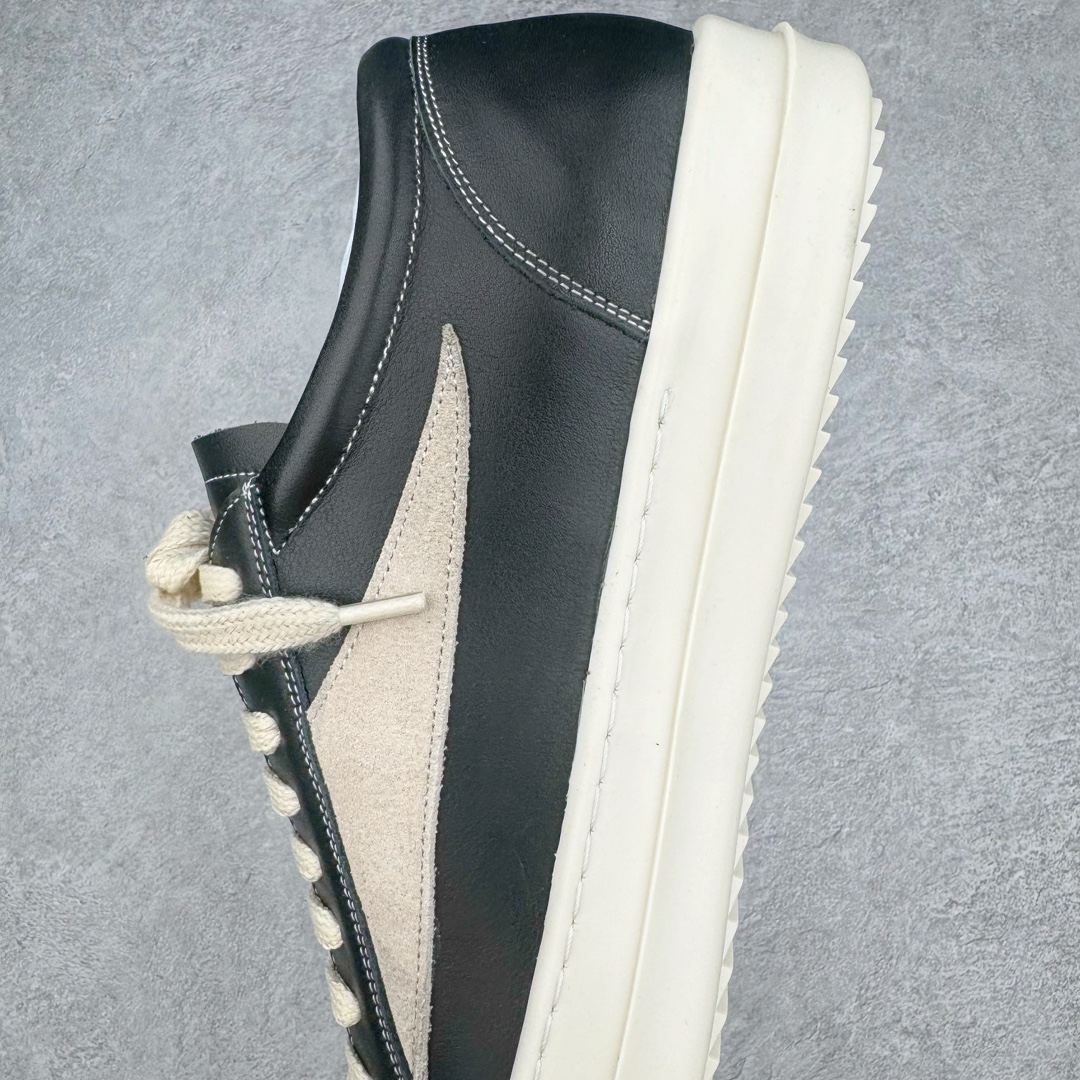 图片[7]-＃GD广顶 Rick Owens Edfu 瑞克·欧文斯低帮皮面时尚运动板鞋 二级市场已经7K以上 平台客户随意卖四位数 RO广东原厂出品 纯原天花板 原版一比一复刻 冲正绝不翻车 还原度达到百分之98以上 原楦开发纸版版型 ZP拆解原版1：1复模裁片纸版 力求做到0错位 这样才能达到和zp一致的鞋型味道 采用进口cnc数控机床开发对版独家tpu奶香大底 区别于市场所有版本 zp同源全头层粒面小牛皮 达到和zp一致手感 原厂进口细纹布 万邦订购原厂高弹粉红色海绵 内里搭配软质细腻羊皮 TPU高密度大底 软硬度透光度高已经测试和原版一致 尺码：39 40 41 42 43 44 45 46-选品中心