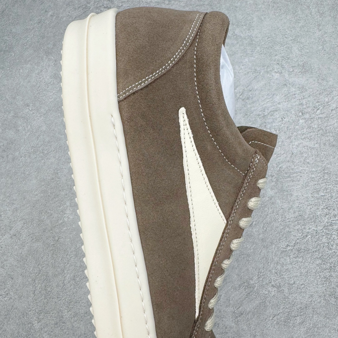 图片[6]-＃GD广顶 Rick Owens Edfu 瑞克·欧文斯低帮皮面时尚运动板鞋 二级市场已经7K以上 平台客户随意卖四位数 RO广东原厂出品 纯原天花板 原版一比一复刻 冲正绝不翻车 还原度达到百分之98以上 原楦开发纸版版型 ZP拆解原版1：1复模裁片纸版 力求做到0错位 这样才能达到和zp一致的鞋型味道 采用进口cnc数控机床开发对版独家tpu奶香大底 区别于市场所有版本 zp同源全头层粒面小牛皮 达到和zp一致手感 原厂进口细纹布 万邦订购原厂高弹粉红色海绵 内里搭配软质细腻羊皮 TPU高密度大底 软硬度透光度高已经测试和原版一致 尺码：39 40 41 42 43 44 45 46-选品中心