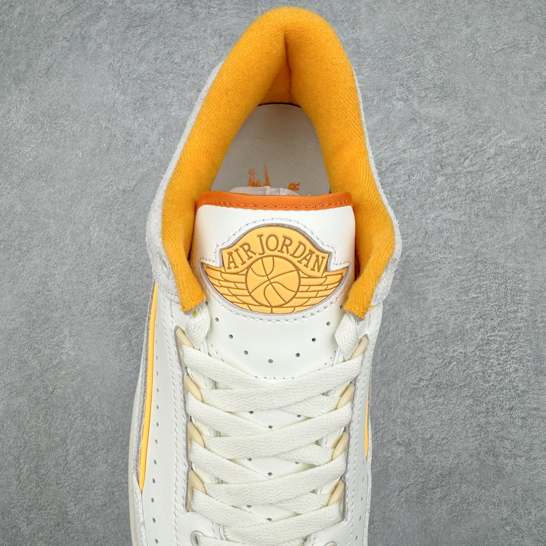 图片[5]-Air Jordan 2 Low Craft \\\”Melon Tint\\\” AJ2 乔2甜瓜 DV9956-118 采用白色为主调，辅以亮橙色妆点鞋身，视觉效果格外清新。同时将鞋名「Melon Tint」甜瓜，完美呈现。鞋身材质以大面积皮革和麂皮面料包裹，原本鞋侧鳄鱼纹改为麂皮覆盖，层次感让人眼前一亮。最后以白色中底收尾，完善整体造型设计。尺码：36 36.5 37.5 38 38.5 39 40 40.5 41 42 42.5 43 44 44.5 45 46-选品中心