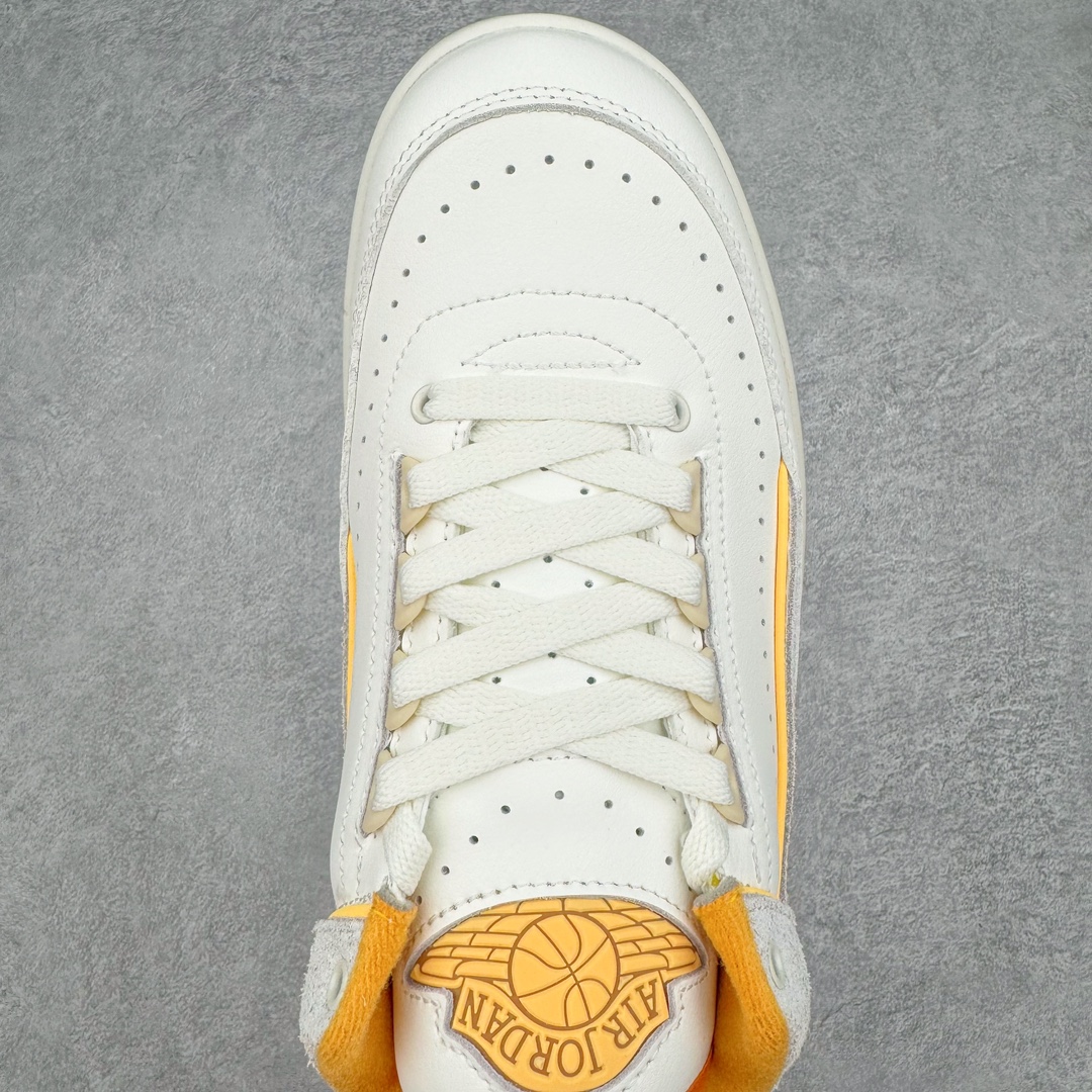 图片[4]-Air Jordan 2 Low Craft \\\”Melon Tint\\\” AJ2 乔2甜瓜 DV9956-118 采用白色为主调，辅以亮橙色妆点鞋身，视觉效果格外清新。同时将鞋名「Melon Tint」甜瓜，完美呈现。鞋身材质以大面积皮革和麂皮面料包裹，原本鞋侧鳄鱼纹改为麂皮覆盖，层次感让人眼前一亮。最后以白色中底收尾，完善整体造型设计。尺码：36 36.5 37.5 38 38.5 39 40 40.5 41 42 42.5 43 44 44.5 45 46-选品中心