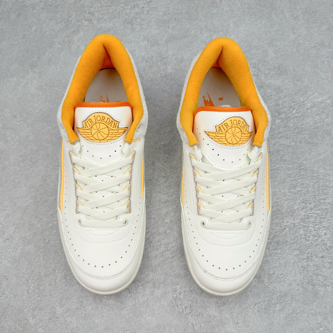 图片[2]-Air Jordan 2 Low Craft \\\”Melon Tint\\\” AJ2 乔2甜瓜 DV9956-118 采用白色为主调，辅以亮橙色妆点鞋身，视觉效果格外清新。同时将鞋名「Melon Tint」甜瓜，完美呈现。鞋身材质以大面积皮革和麂皮面料包裹，原本鞋侧鳄鱼纹改为麂皮覆盖，层次感让人眼前一亮。最后以白色中底收尾，完善整体造型设计。尺码：36 36.5 37.5 38 38.5 39 40 40.5 41 42 42.5 43 44 44.5 45 46-选品中心