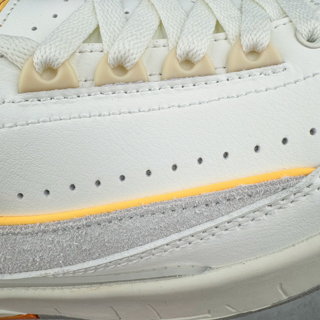 图片[12]-Air Jordan 2 Low Craft \\\”Melon Tint\\\” AJ2 乔2甜瓜 DV9956-118 采用白色为主调，辅以亮橙色妆点鞋身，视觉效果格外清新。同时将鞋名「Melon Tint」甜瓜，完美呈现。鞋身材质以大面积皮革和麂皮面料包裹，原本鞋侧鳄鱼纹改为麂皮覆盖，层次感让人眼前一亮。最后以白色中底收尾，完善整体造型设计。尺码：36 36.5 37.5 38 38.5 39 40 40.5 41 42 42.5 43 44 44.5 45 46-选品中心
