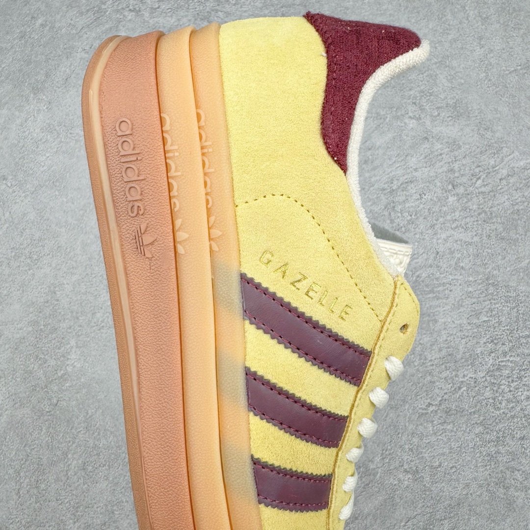 图片[6]-＃J版 AD Originals Gazelle Bold W 羚羊松糕系列复古百搭厚底增高低帮休闲运动板鞋 IF5937 新的一年就要换新的打扮啦！除了设定变美、健身、减肥等目标外，你已经可以利用鞋子来“偷偷改善身材比例”的愿望了！ 因为有一句话。身高不够。鞋子来凑~赶快入手以下各大运动品牌最新推出的“厚底增高运动鞋”吧。 是最好穿最百搭的长腿神器。 重点是……不仅价格不错～鞋子也不错啊！Originals的Gazelle Bold鞋款打造出「超厚底版本」！延续流线鞋型、经典麂皮材质、白色三条线和侧面烫金标志的复古外型，奶油白鞋底高度直接乘3，出门搭上它，保证一路步步高升。尺码：36 36⅔ 37⅓ 38 38⅔ 39⅓ 40-选品中心