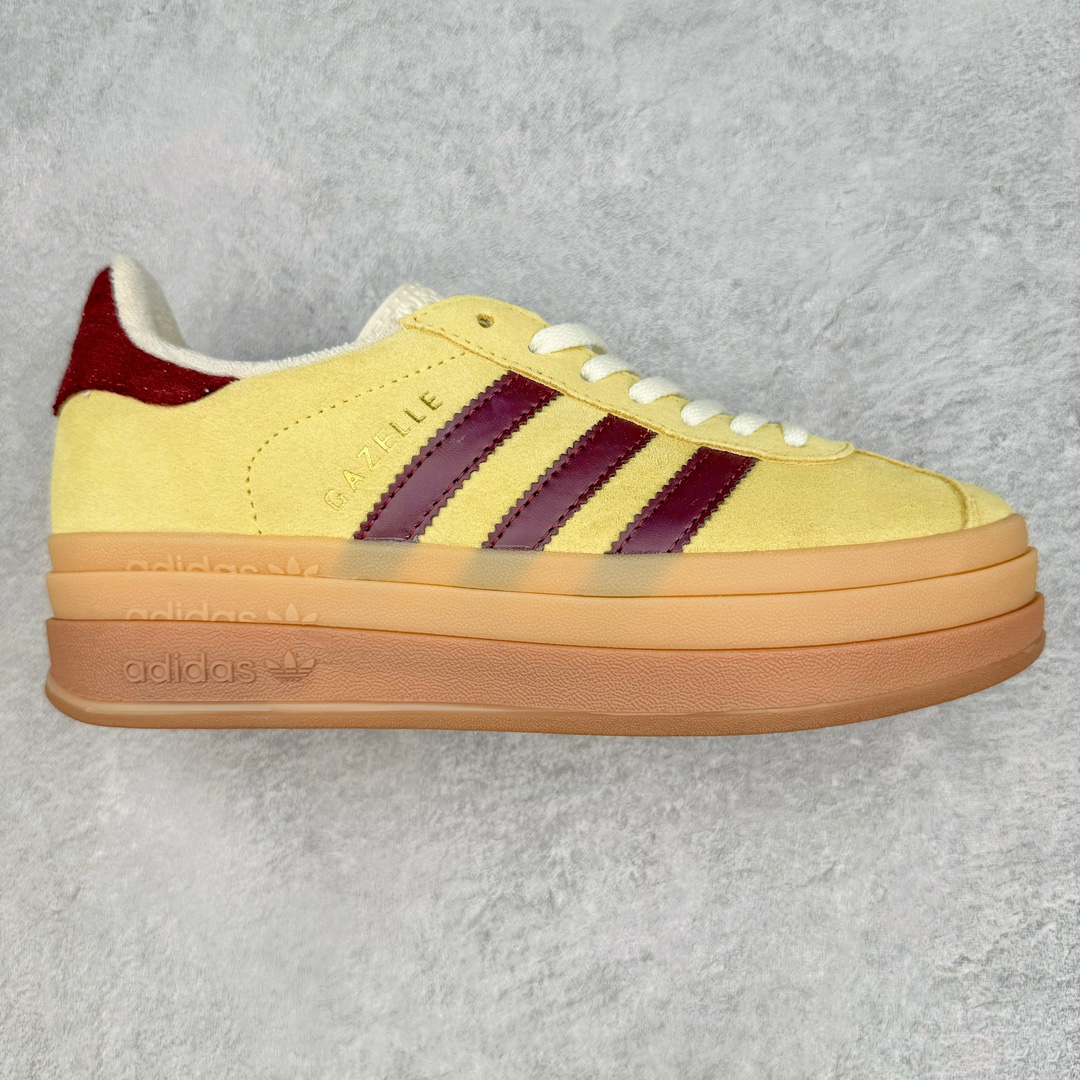 ＃J版 AD Originals Gazelle Bold W 羚羊松糕系列复古百搭厚底增高低帮休闲运动板鞋 IF5937 新的一年就要换新的打扮啦！除了设定变美、健身、减肥等目标外，你已经可以利用鞋子来“偷偷改善身材比例”的愿望了！ 因为有一句话。身高不够。鞋子来凑~赶快入手以下各大运动品牌最新推出的“厚底增高运动鞋”吧。 是最好穿最百搭的长腿神器。 重点是……不仅价格不错～鞋子也不错啊！Originals的Gazelle Bold鞋款打造出「超厚底版本」！延续流线鞋型、经典麂皮材质、白色三条线和侧面烫金标志的复古外型，奶油白鞋底高度直接乘3，出门搭上它，保证一路步步高升。尺码：36 36⅔ 37⅓ 38 38⅔ 39⅓ 40-选品中心