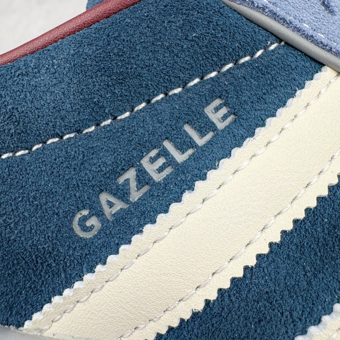 图片[18]-＃HP纯原 AD Original Gazelle Trainers 瞪羚室内鞋系列低帮复古百搭休闲运动德训风板鞋 藏青蓝 ID1008 高端零售特供批次 原厂定制长毛翻毛皮组合环保纤维革鞋面材质 内置环保海玻璃鞋垫 外置RB橡胶大底 产品品控稳定性领先行业 原厂全套原楦原纸板冲刀磨具开发 原厂皮料加持 原厂港宝加持定型后跟R度完美 将复古进行到底 简约流畅 三十年不变经典 这款Gazelle运动鞋 无论面料、配色、质感或设计 都只在重现其1991年原款的经典 皮革鞋面 撞色三条纹和鞋跟标的设计 力求呈现90年代的经典复古风潮 Samba火热的同时 也带动了其它的复古鞋型 Gazelle便是其中一只 Gazelle Indoor拥有包边更宽的T字型鞋头 更好的保护运动员的前掌 浓浓的复古氛围感 非常适合现在流行的Cleanfit风格 尺码：35.5 36 36⅔ 37⅓ 38 38⅔ 39⅓ 40 40⅔ 41⅓ 42 42⅔ 43⅓ 44 44⅔ 45-选品中心