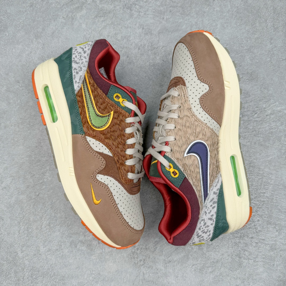 图片[3]-＃K版纯原 Division Street x Nike Air Max 1 初代复古气垫慢跑鞋 DS联名 HQ2639-100 以鞋圈知名度贼高的 Oregon Ducks 为设计主题 在经典的 Air Max 1 框架上 设计师直接在材质方面疯狂堆料 配合上多种多样的花纹 属于俄勒冈鸭的味道 简直快要从屏幕溢出来了 超高设计规格带来的 当然就是超高的辨识度 穿上街就是标准的视线减速带 尺码：36 36.5 37.5 38 38.5 39 40 40.5 41 42 42.5 43 44 44.5 45 46 47.5-选品中心